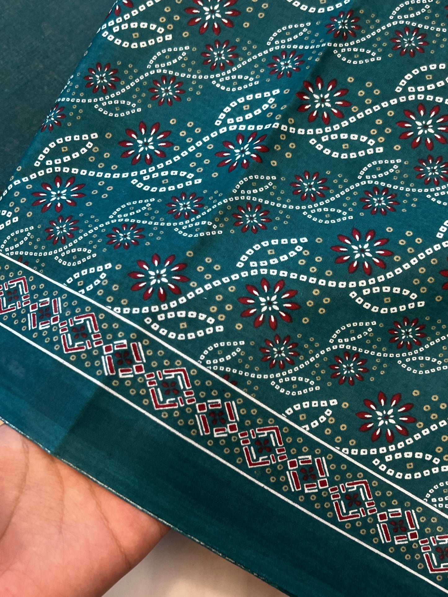GREEN ELEGANCE PURE COTTON PRINTED SUIT