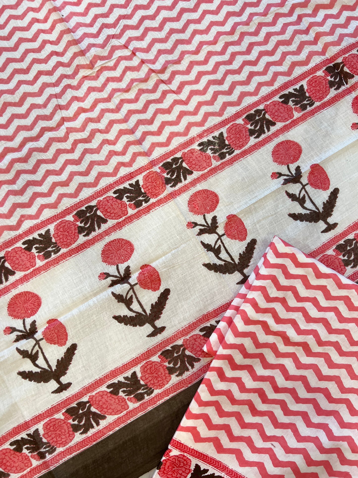 PINK ELEGANCE PURE COTTON PRINTED SUIT