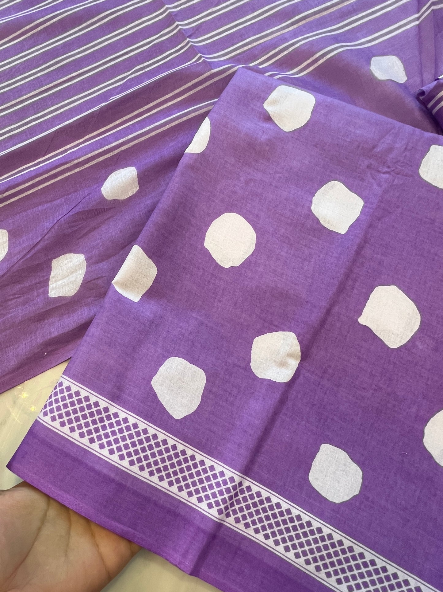PURPLE ELEGANCE PURE COTTON PRINTED SUIT