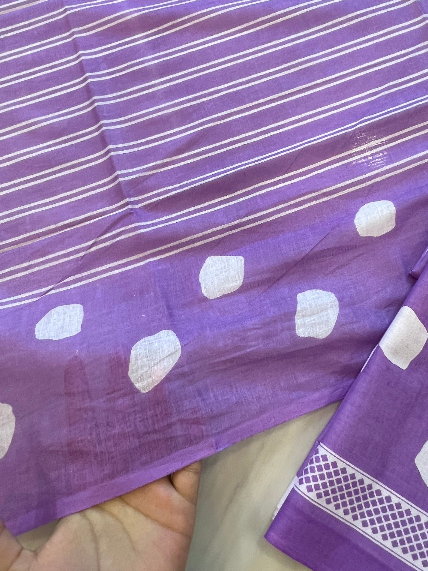 PURPLE ELEGANCE PURE COTTON PRINTED SUIT