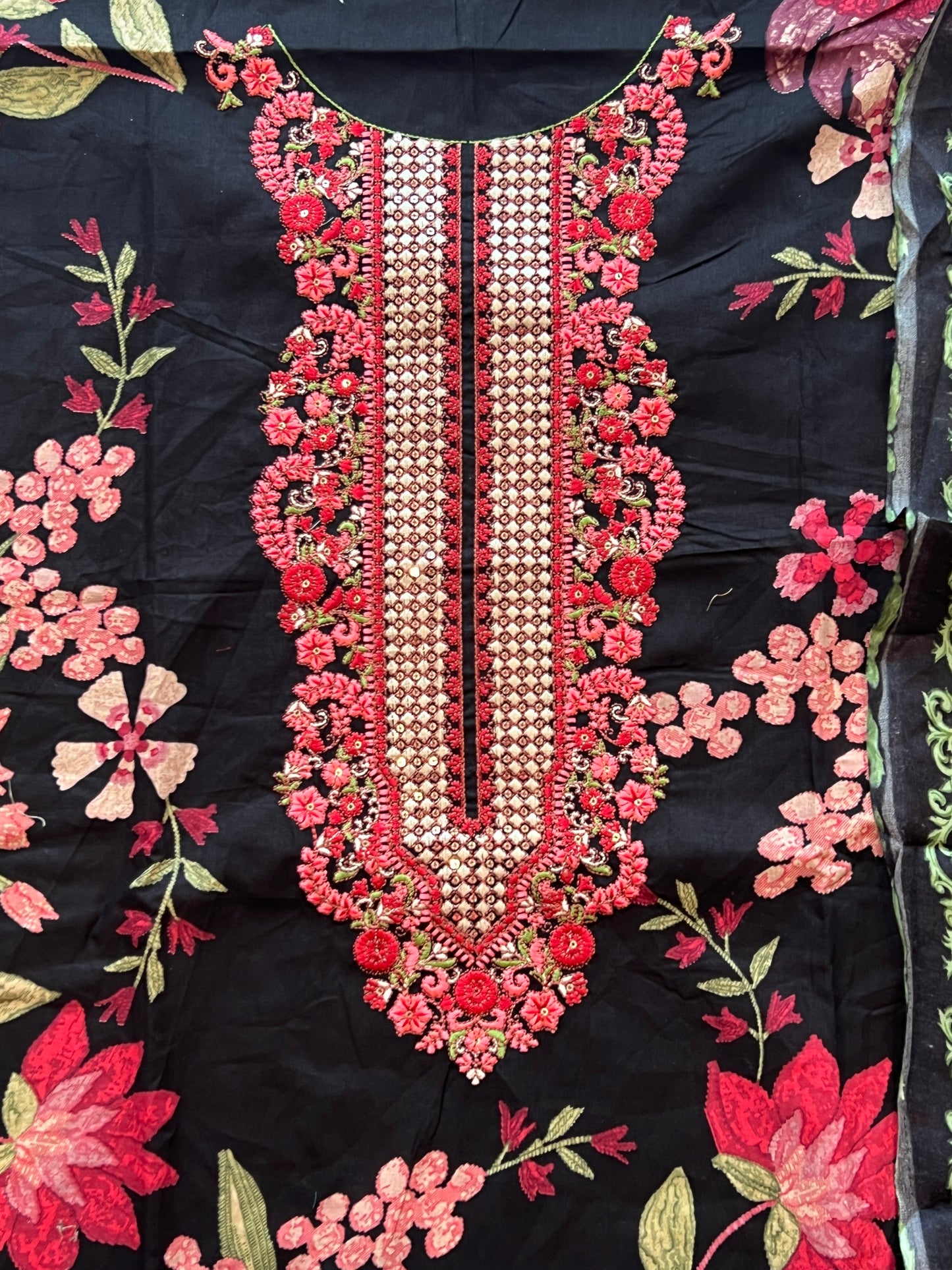 CASMERE COTTON EMBROIDERY SUIT 2 Q