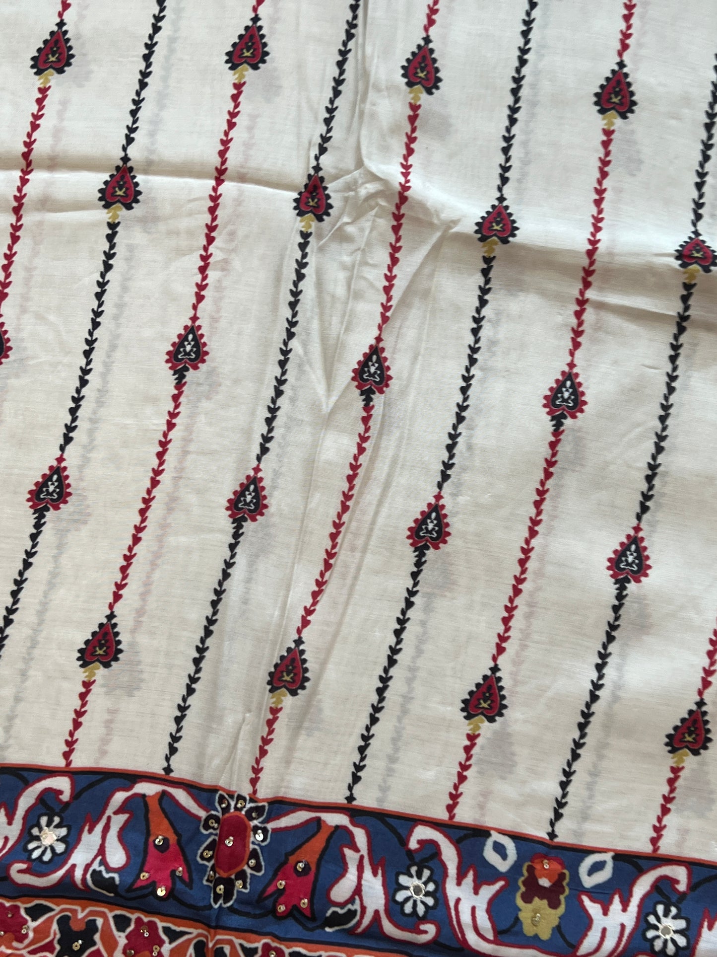 KAIRA MUSLIN HAND WORK EMBROIDERY SUIT 6 Q