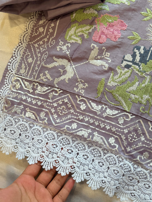 SOBIA LAVENDER COTTON PATCH SUIT Q 6