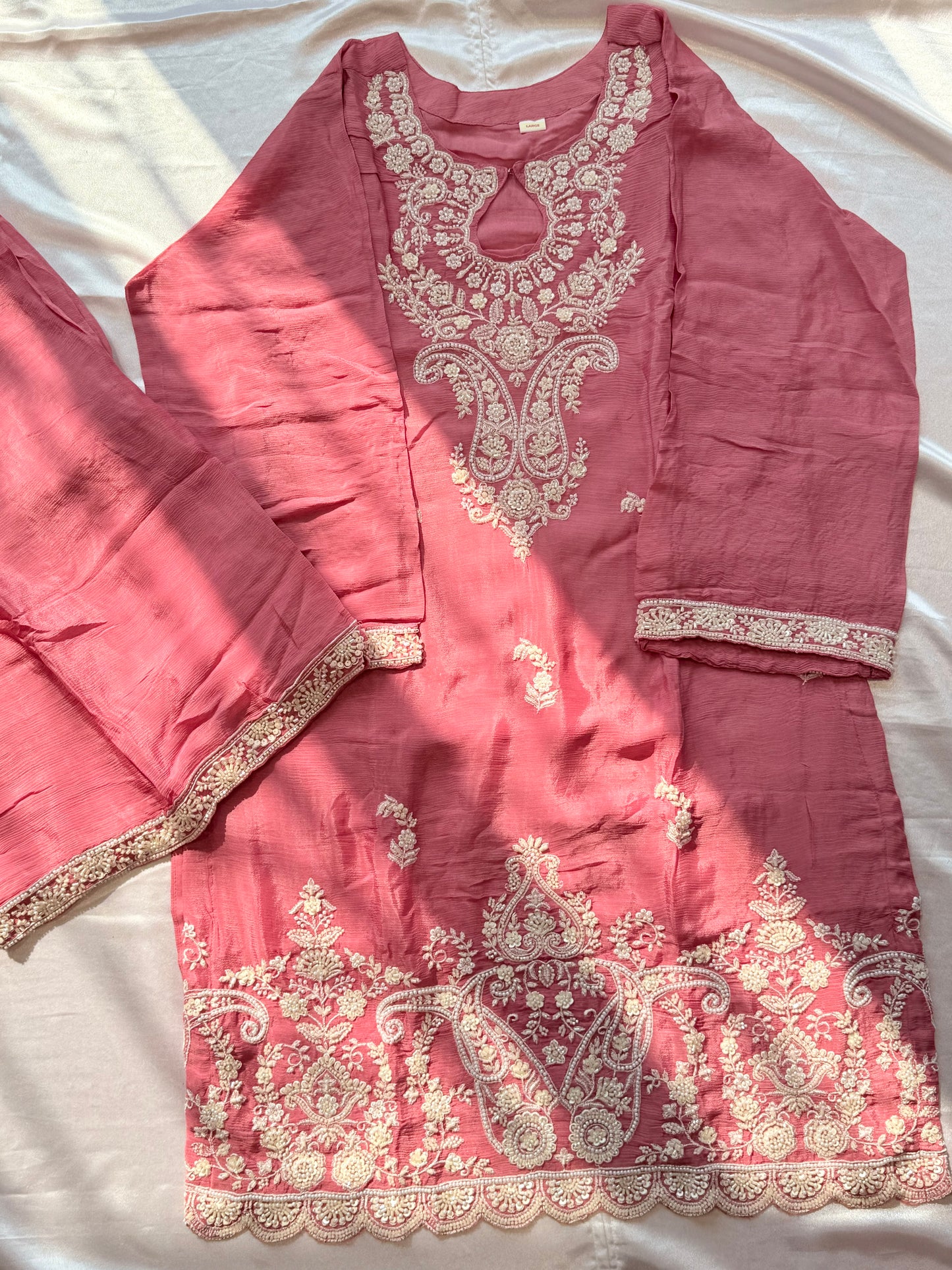 HAYA PURE GEORGETTE CO-ORD SET READYMADE Q