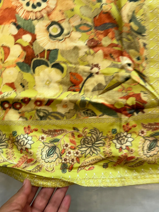 AARANYA LIME GREEN LAWN EMBROIDERY SUIT Q