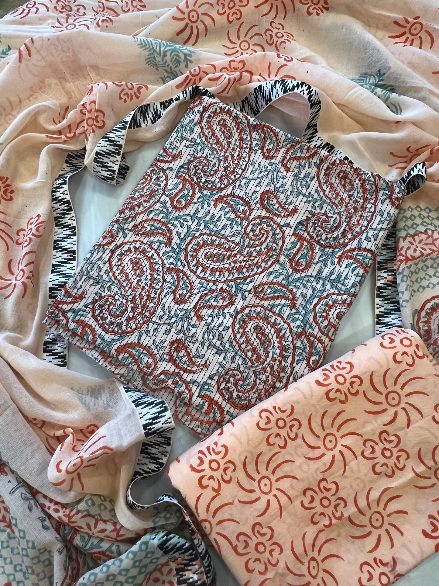 FLORAL PURE COTTON BATIK SUIT 15
