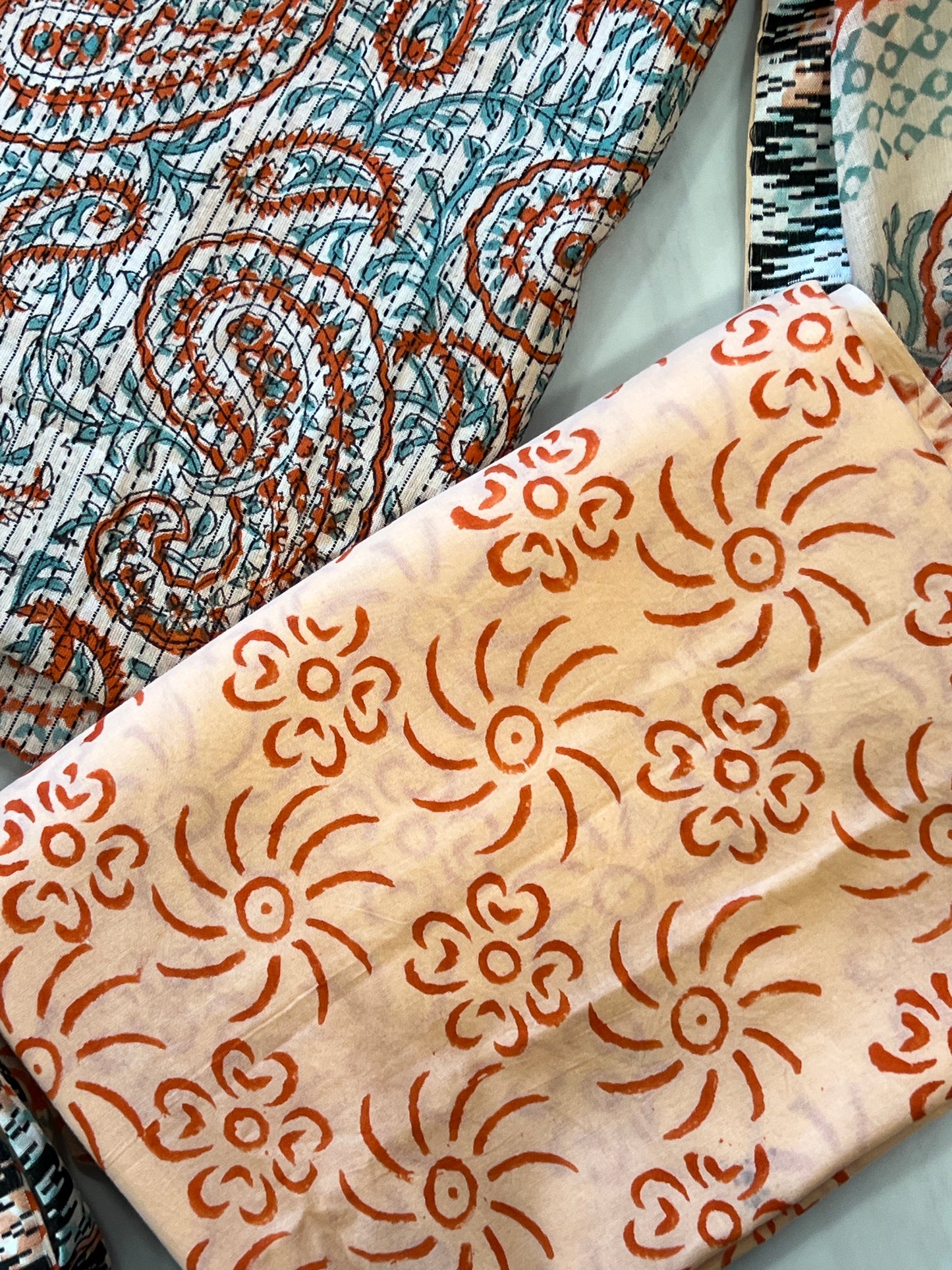 FLORAL PURE COTTON BATIK SUIT 15