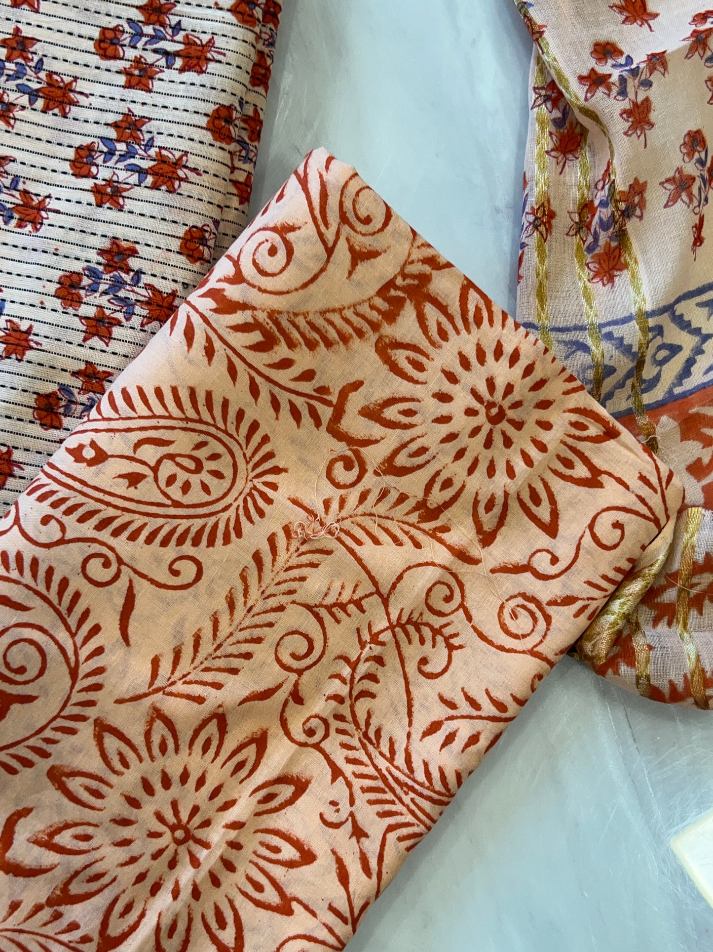FLORAL PURE COTTON BATIK SUIT 16