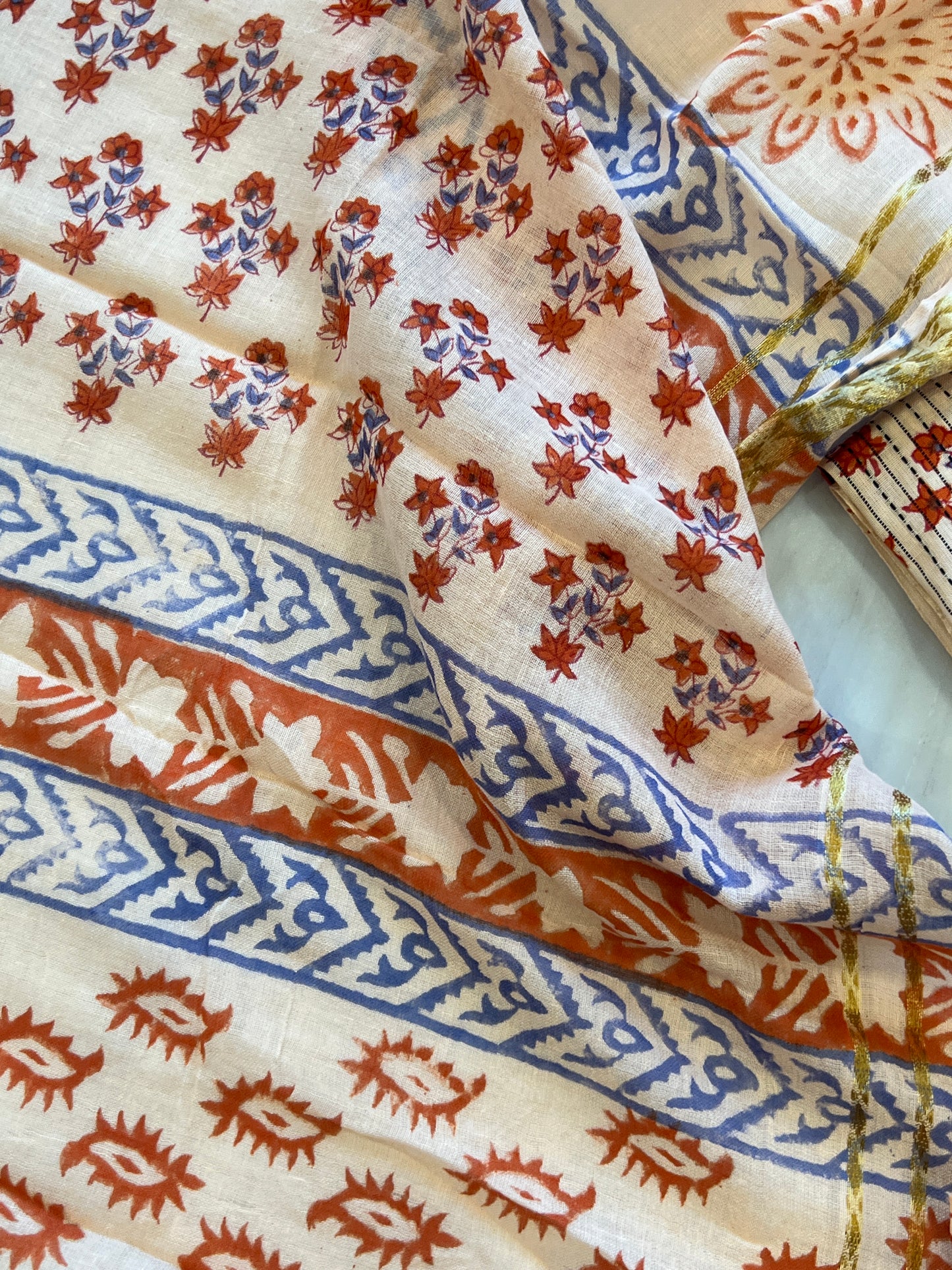 FLORAL PURE COTTON BATIK SUIT 16