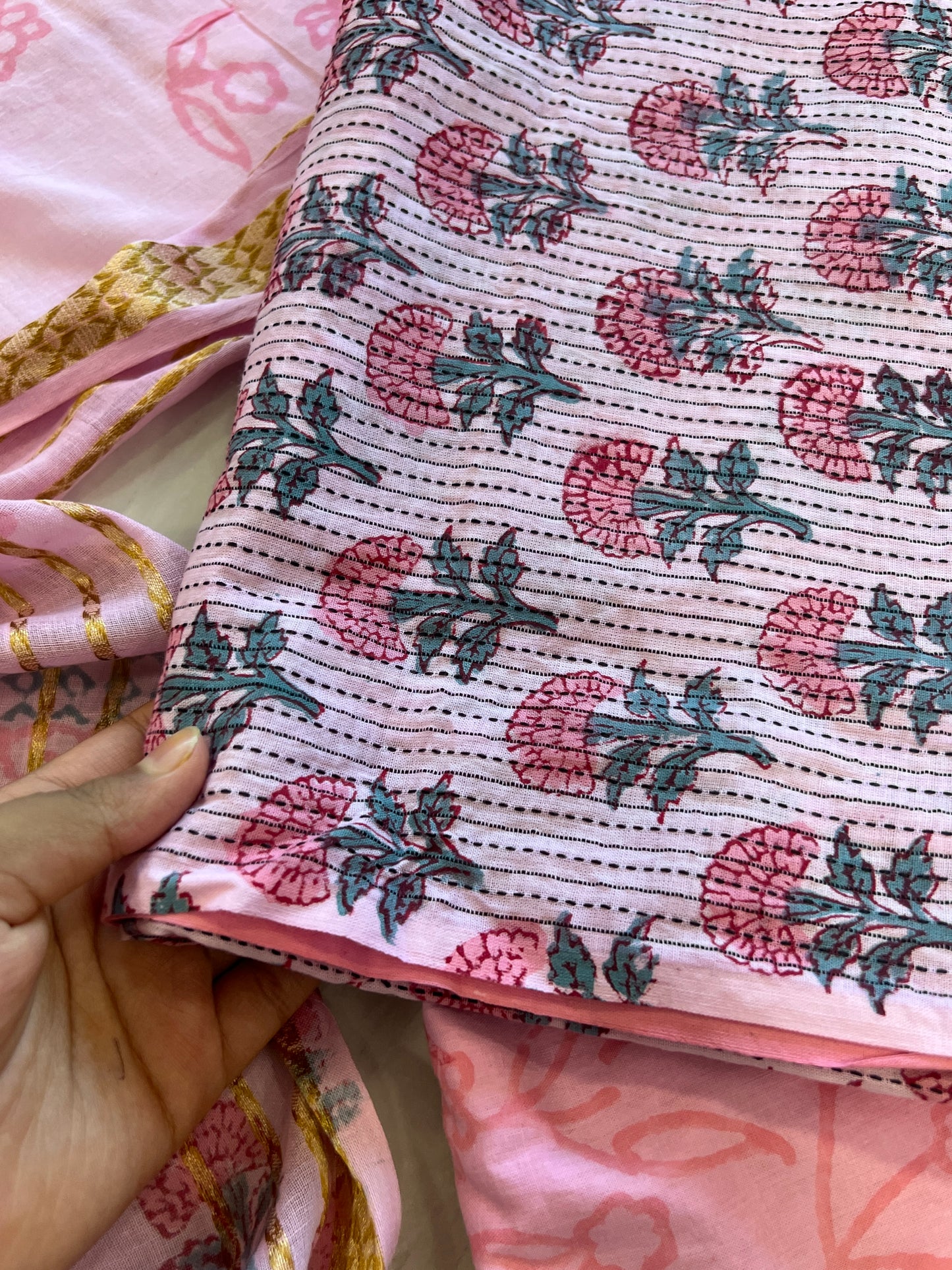 FLORAL PURE COTTON BATIK SUIT 13