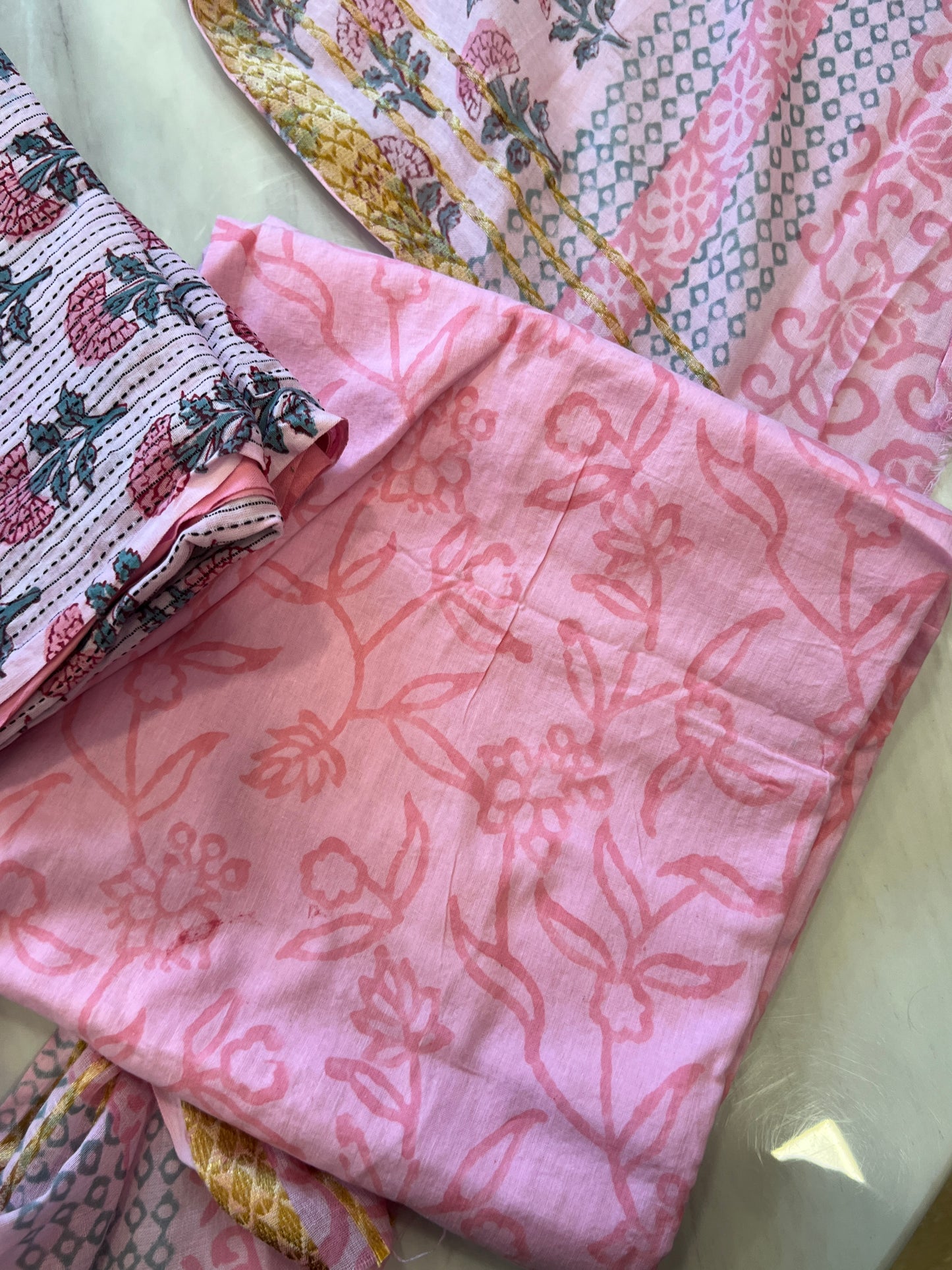 FLORAL PURE COTTON BATIK SUIT 13