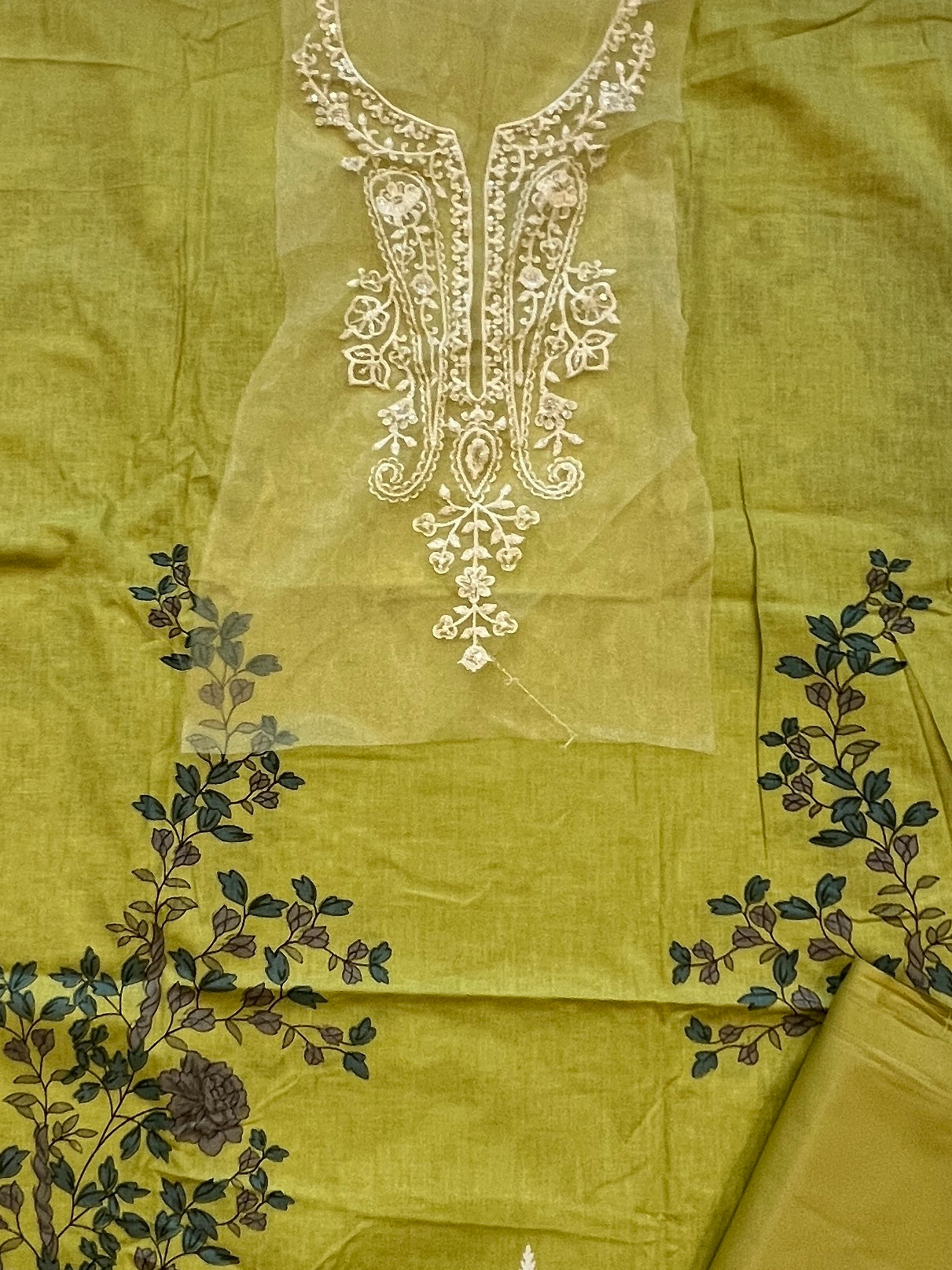 COTTON EMBROIDERY PATCH SUIT 1118