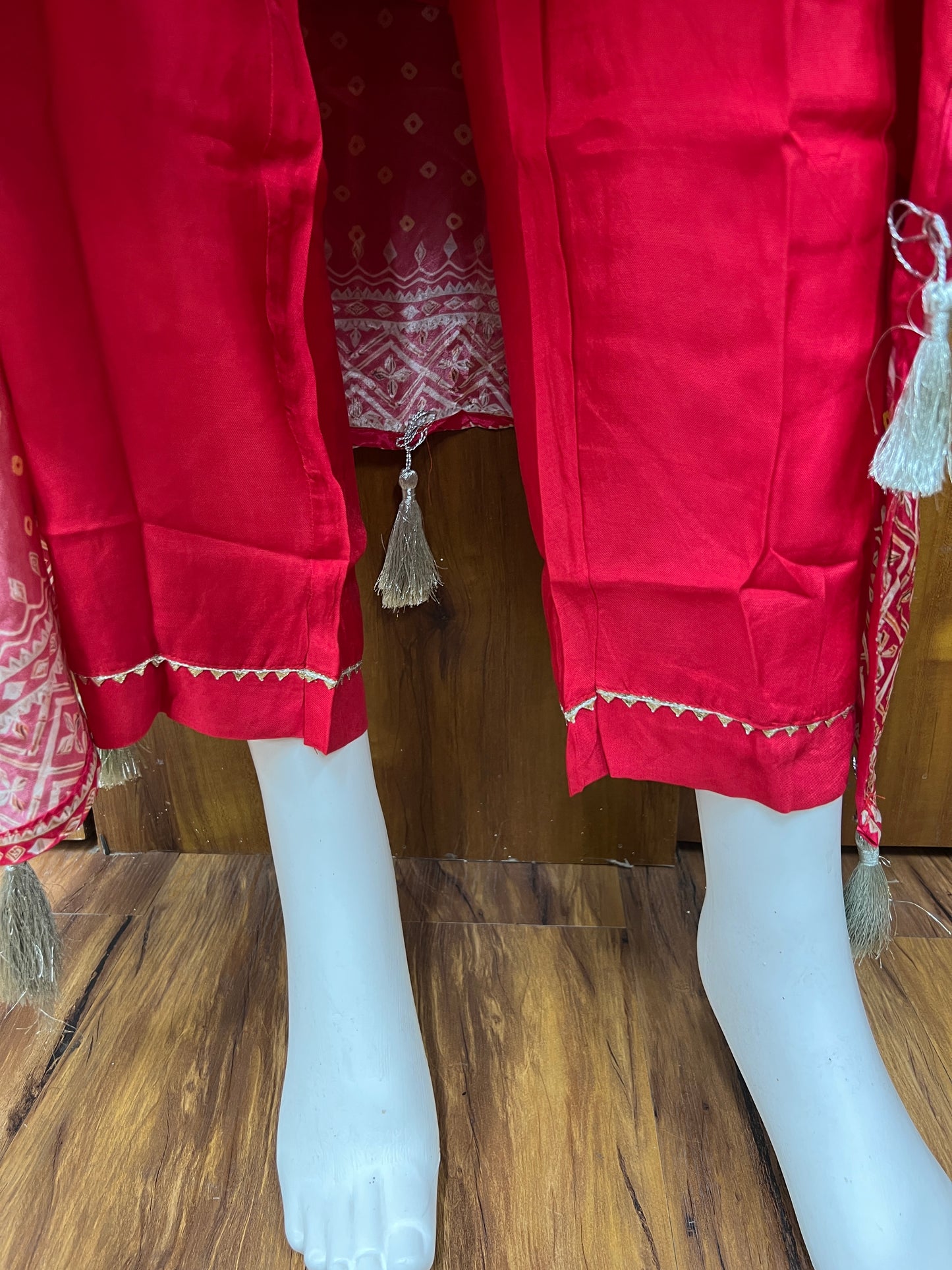ORANGE PURE CREPE EMBROIDERED KAFTAN