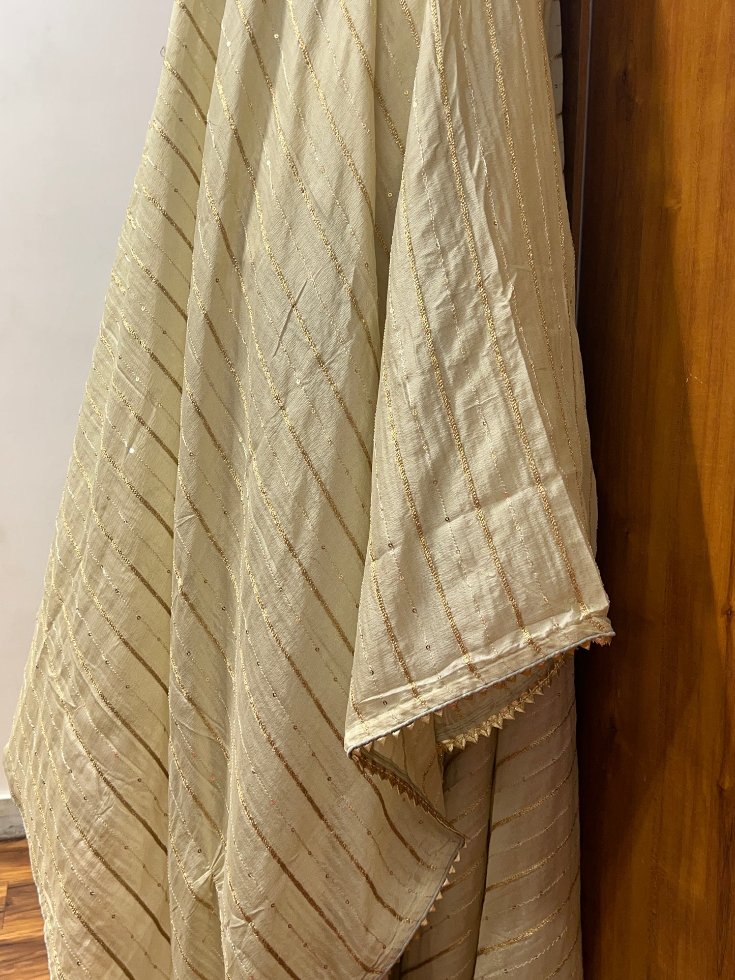 ZARA OFF WHITE FROK AND PALZO READYMADE SUIT