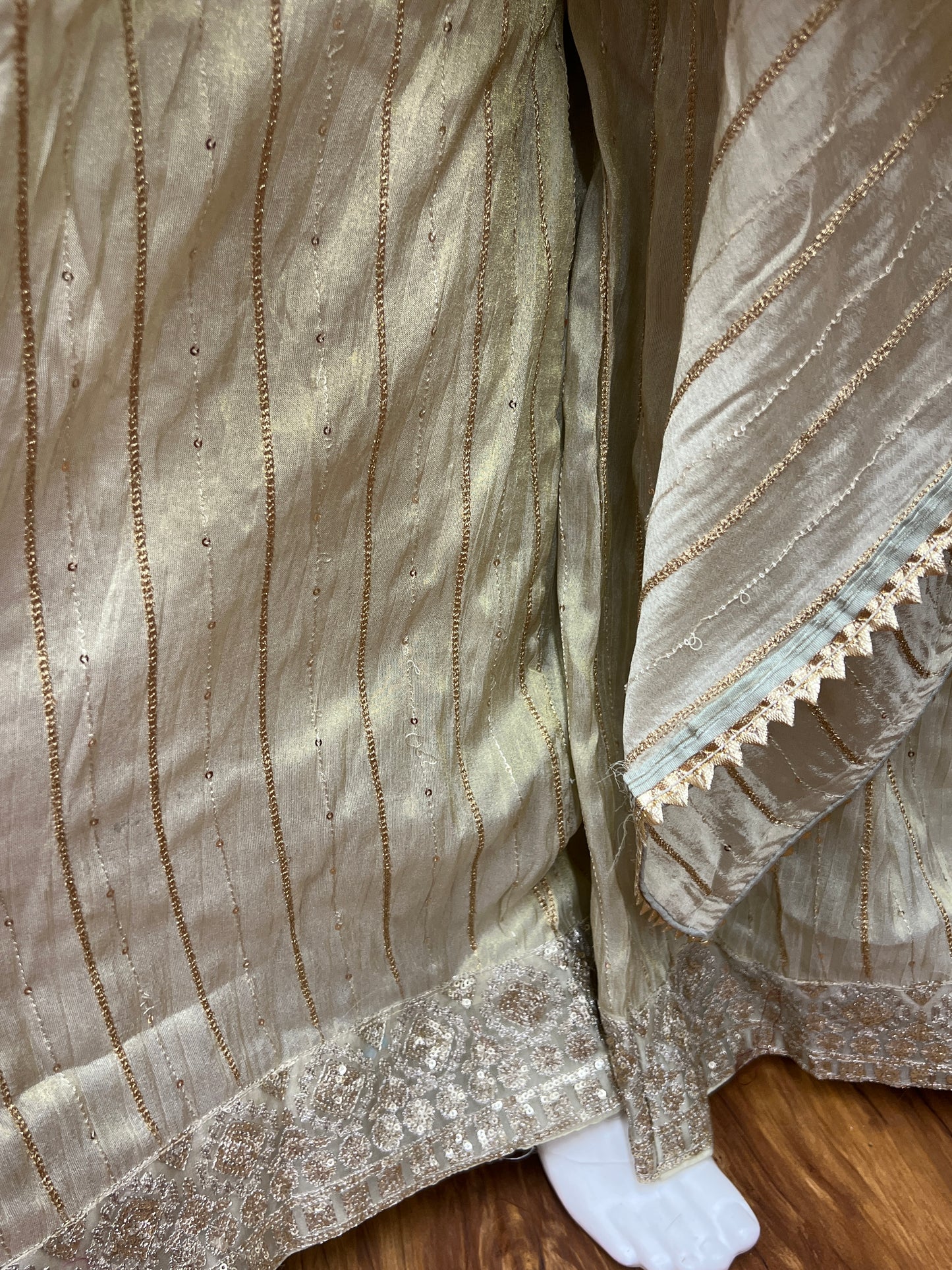 ZARA OFF WHITE FROK AND PALZO READYMADE SUIT