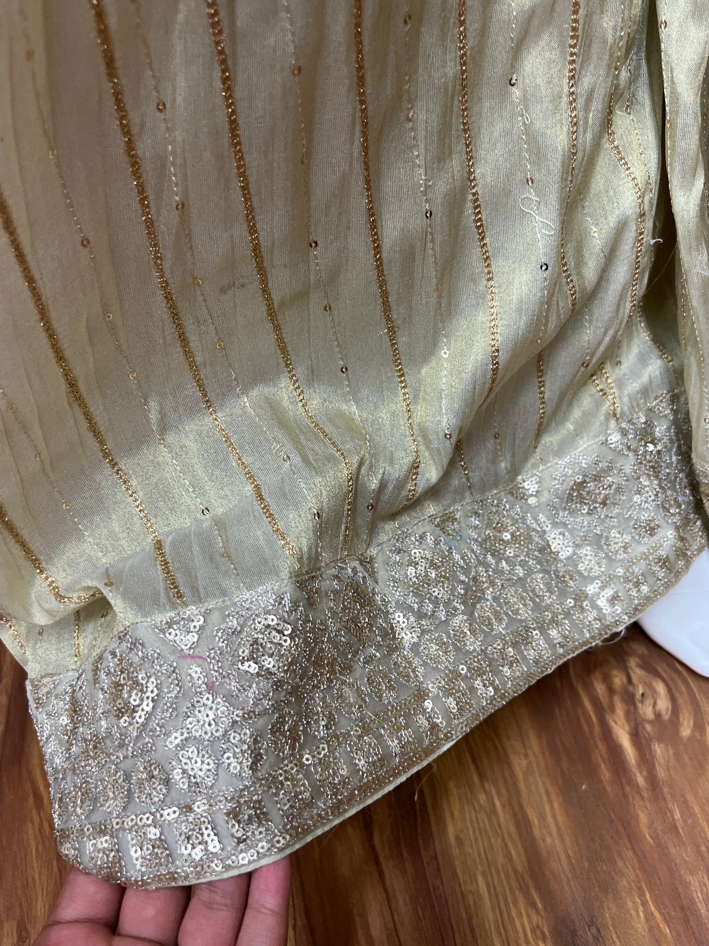ZARA OFF WHITE FROK AND PALZO READYMADE SUIT