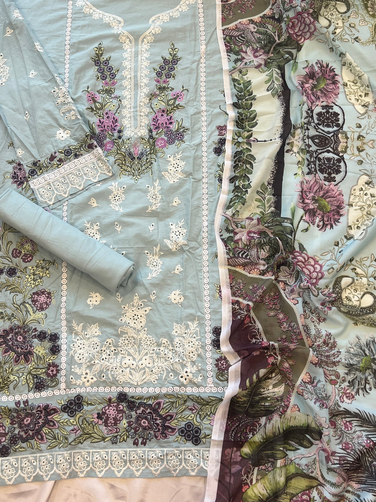 FIROZI HANIA LAWN COTTON EMBROIDERY SUIT SH Q