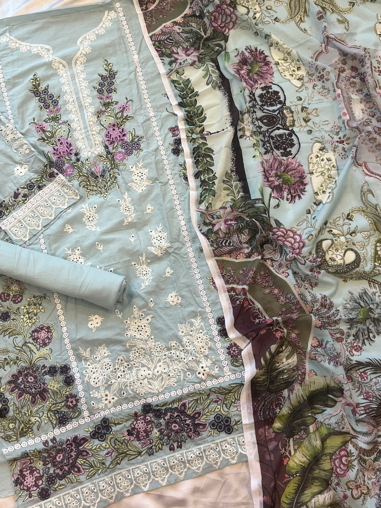 FIROZI HANIA LAWN COTTON EMBROIDERY SUIT SH Q