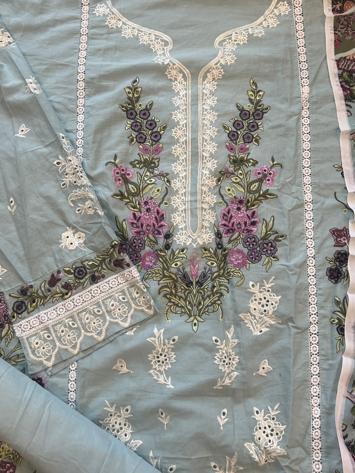 FIROZI HANIA LAWN COTTON EMBROIDERY SUIT SH Q