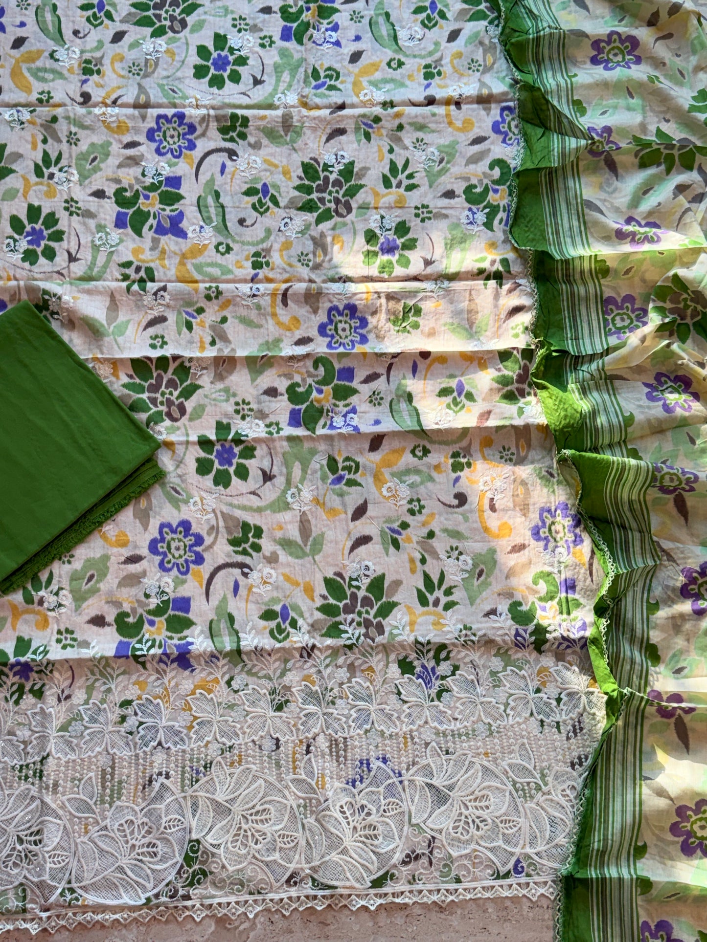 ROLEX PURE COTTON EMBROIDERY SUIT Q