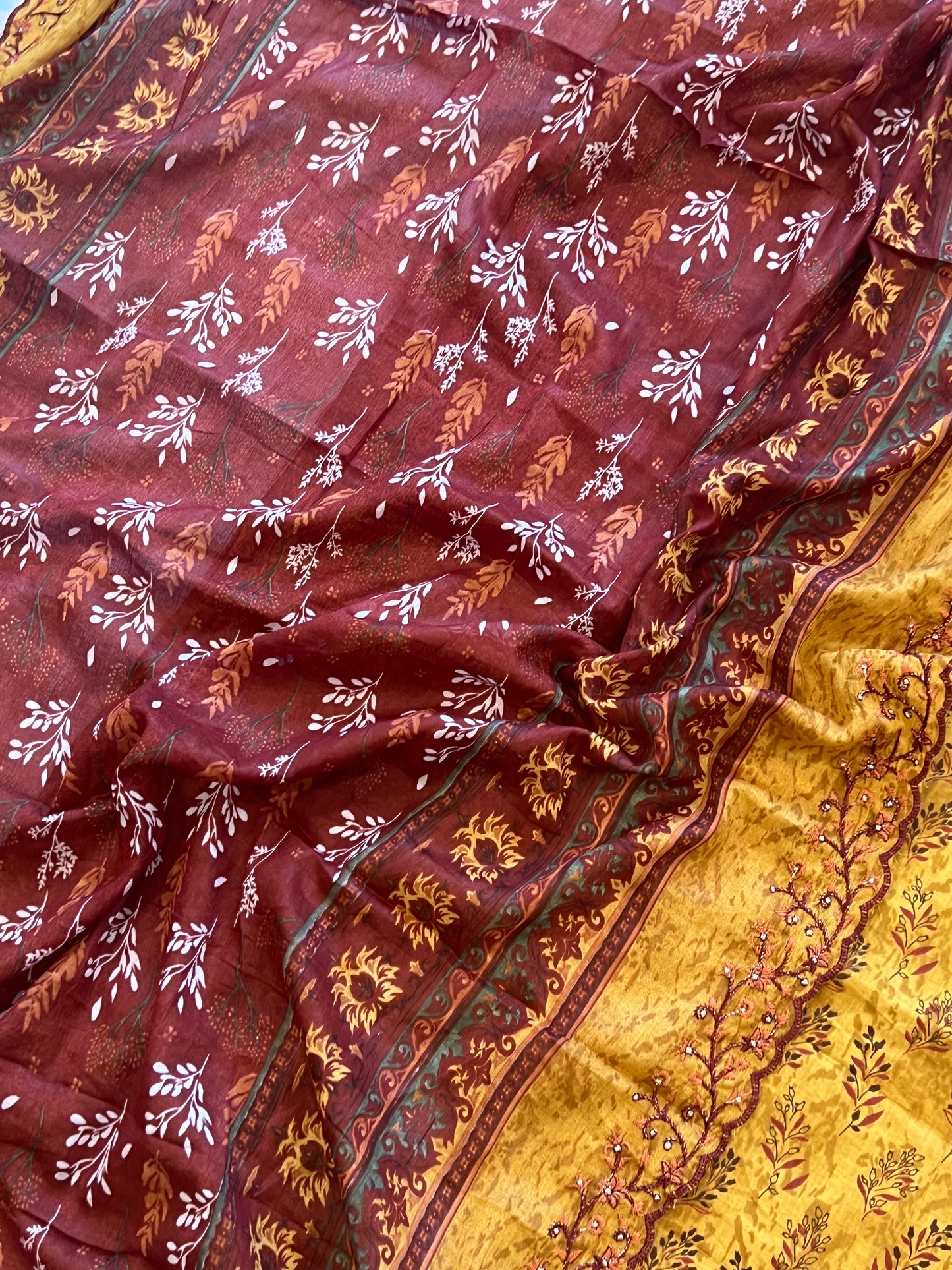 MUSTERD BIN SAEED EMBROIDERY SUIT 1500