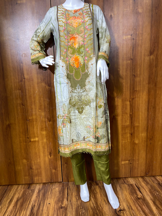 RAHI MUSLIN READYMADE SUIT Q