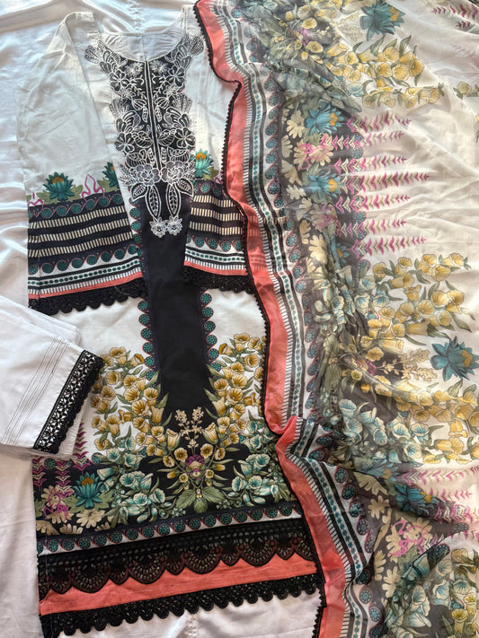 HARSHA WHITE READYMADE SUIT