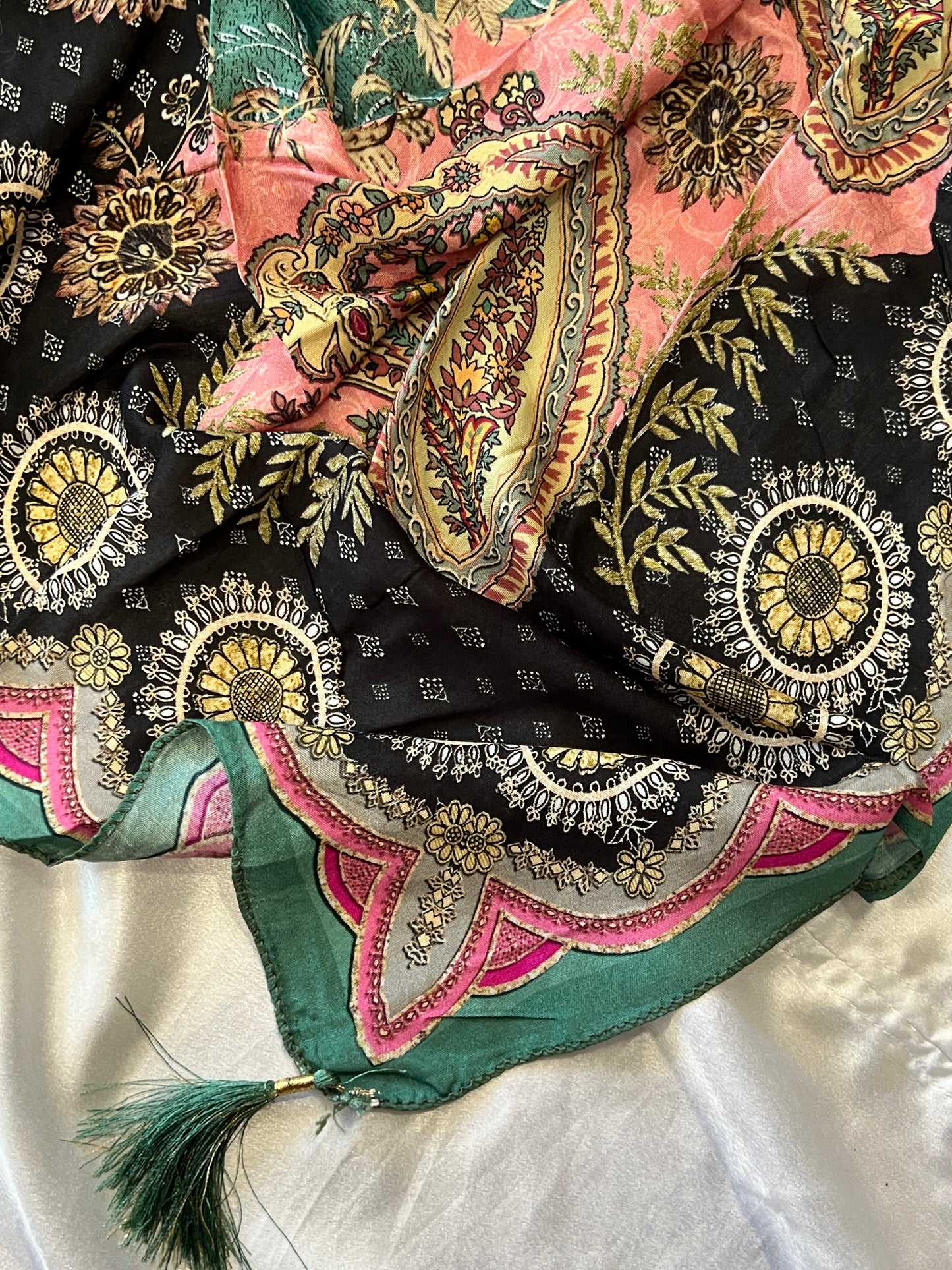 SEA GREEN MUSLIN HAND WORK EMBROIDERY SUIT 150