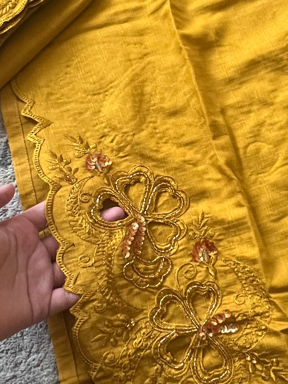 SABA MUSTERD CUTWORK EMBROIDERY SUIT 2