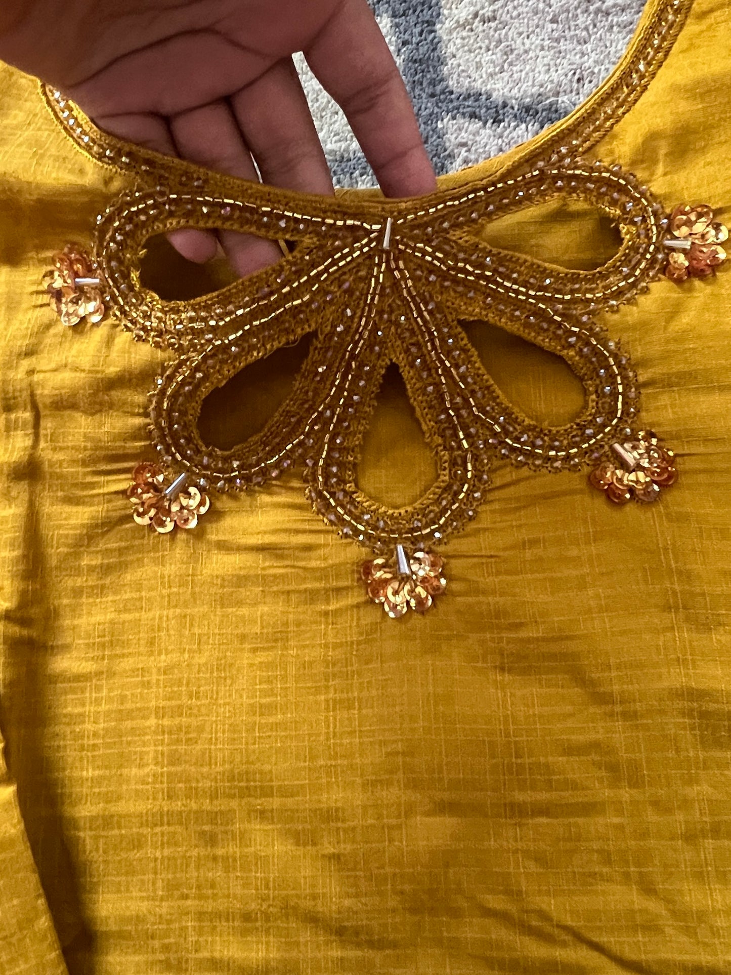 SABA MUSTERD CUTWORK EMBROIDERY SUIT 2