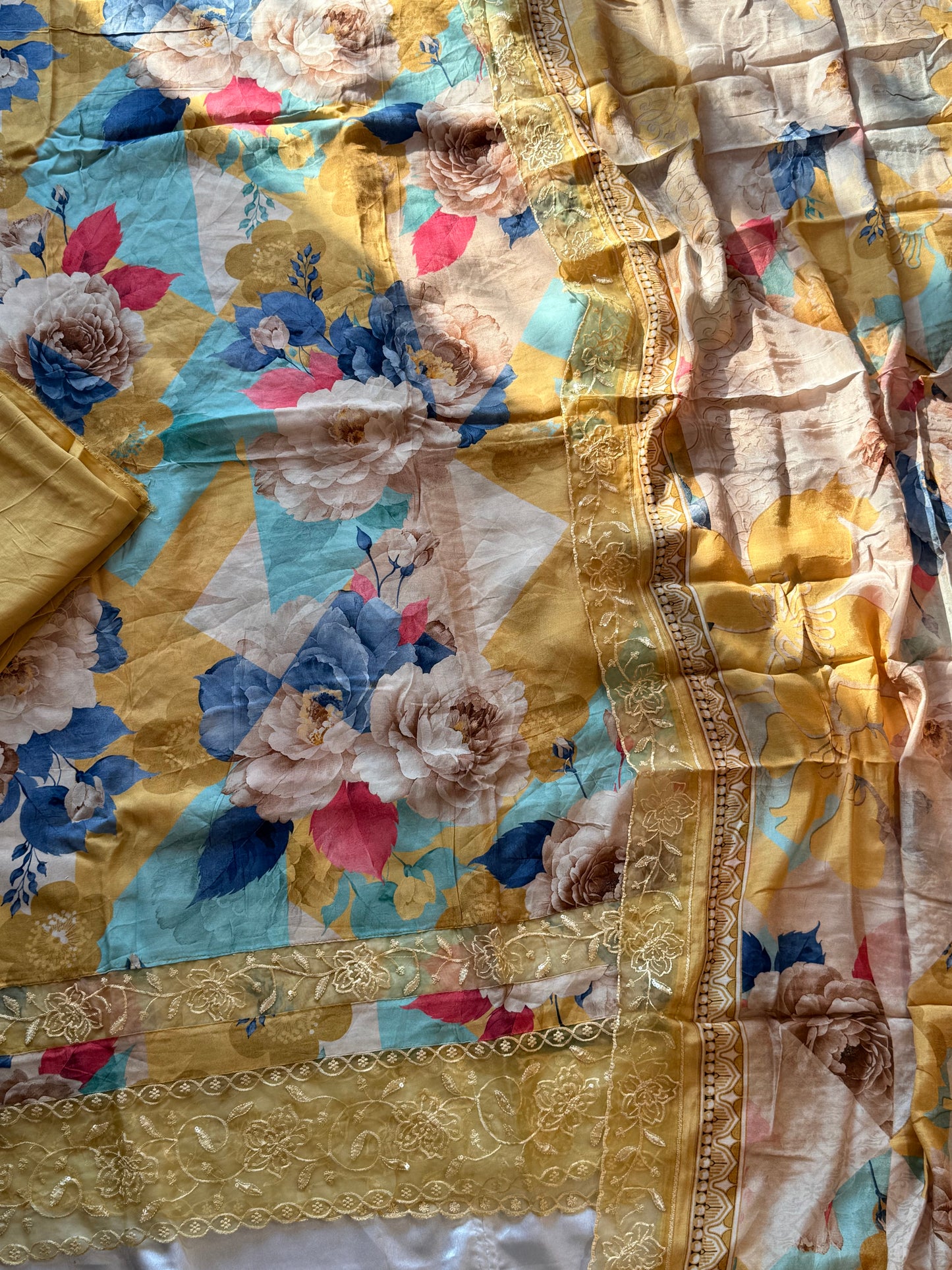 SHAHEEN MUSTERED PURE MUSLIN SUIT 1 Q