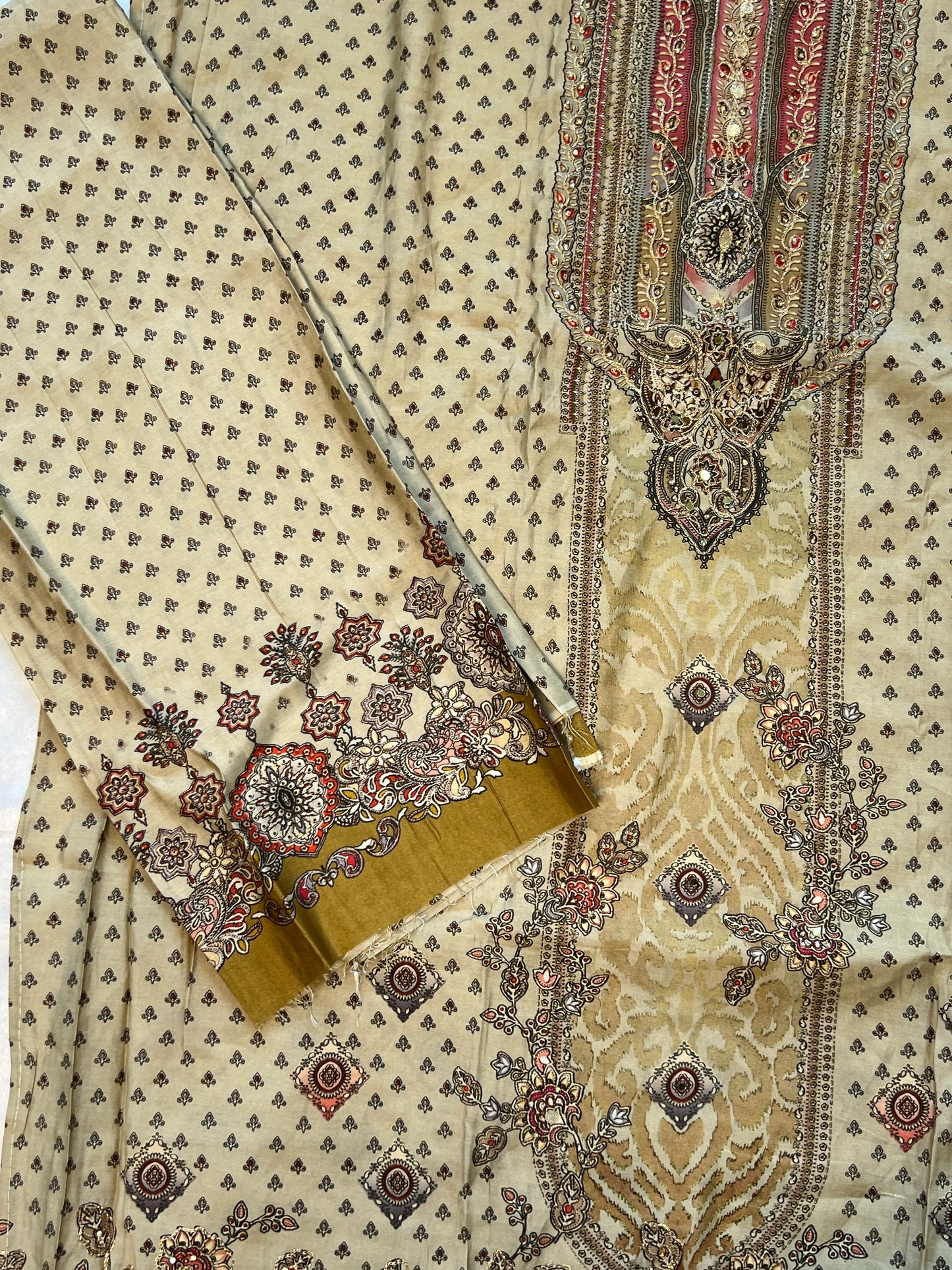 SAIRA MUSLIN HAND WORK EMBROIDERY SUIT 2 Q
