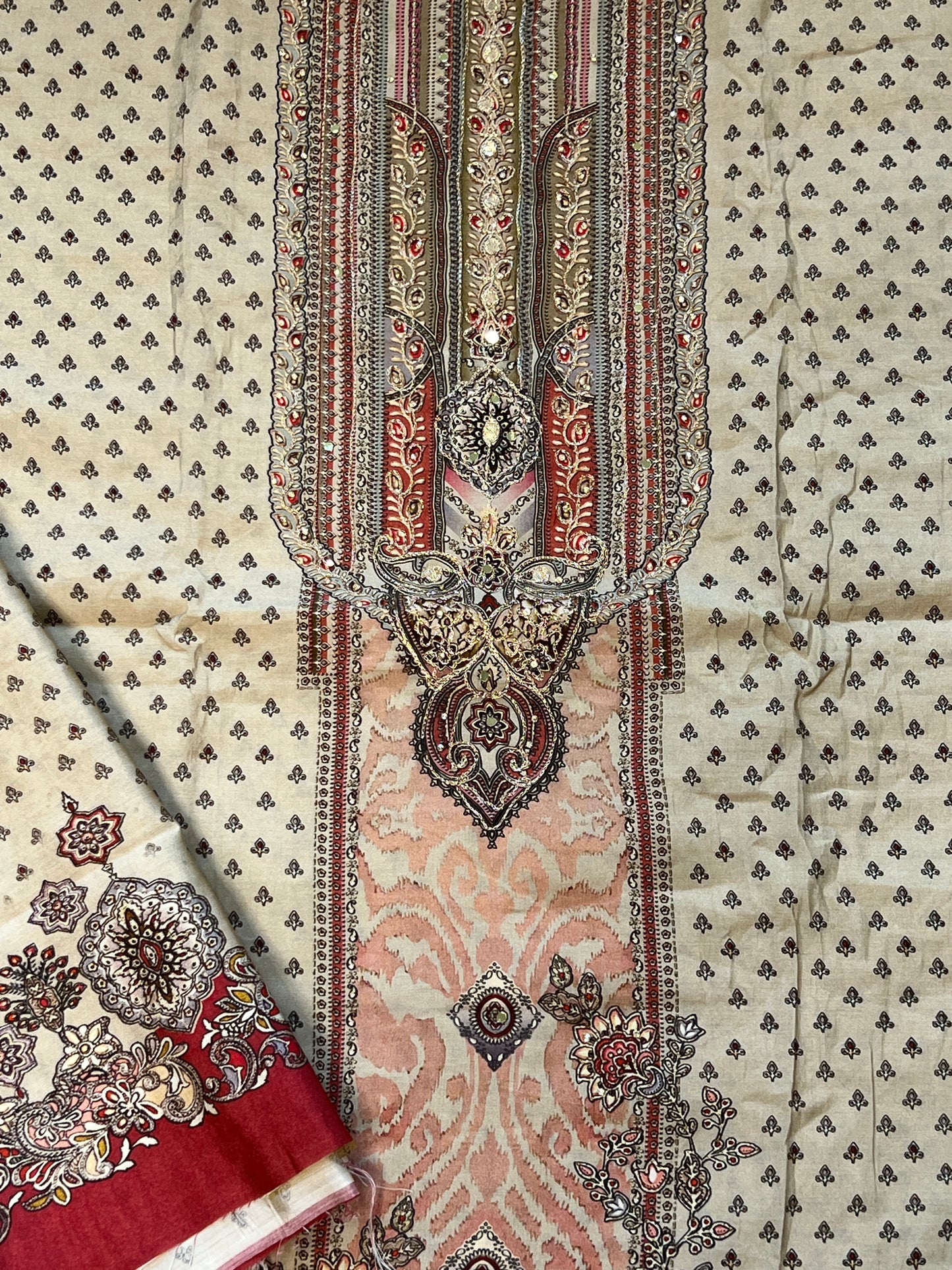 SAIRA MUSLIN HAND WORK EMBROIDERY SUIT 3 Q