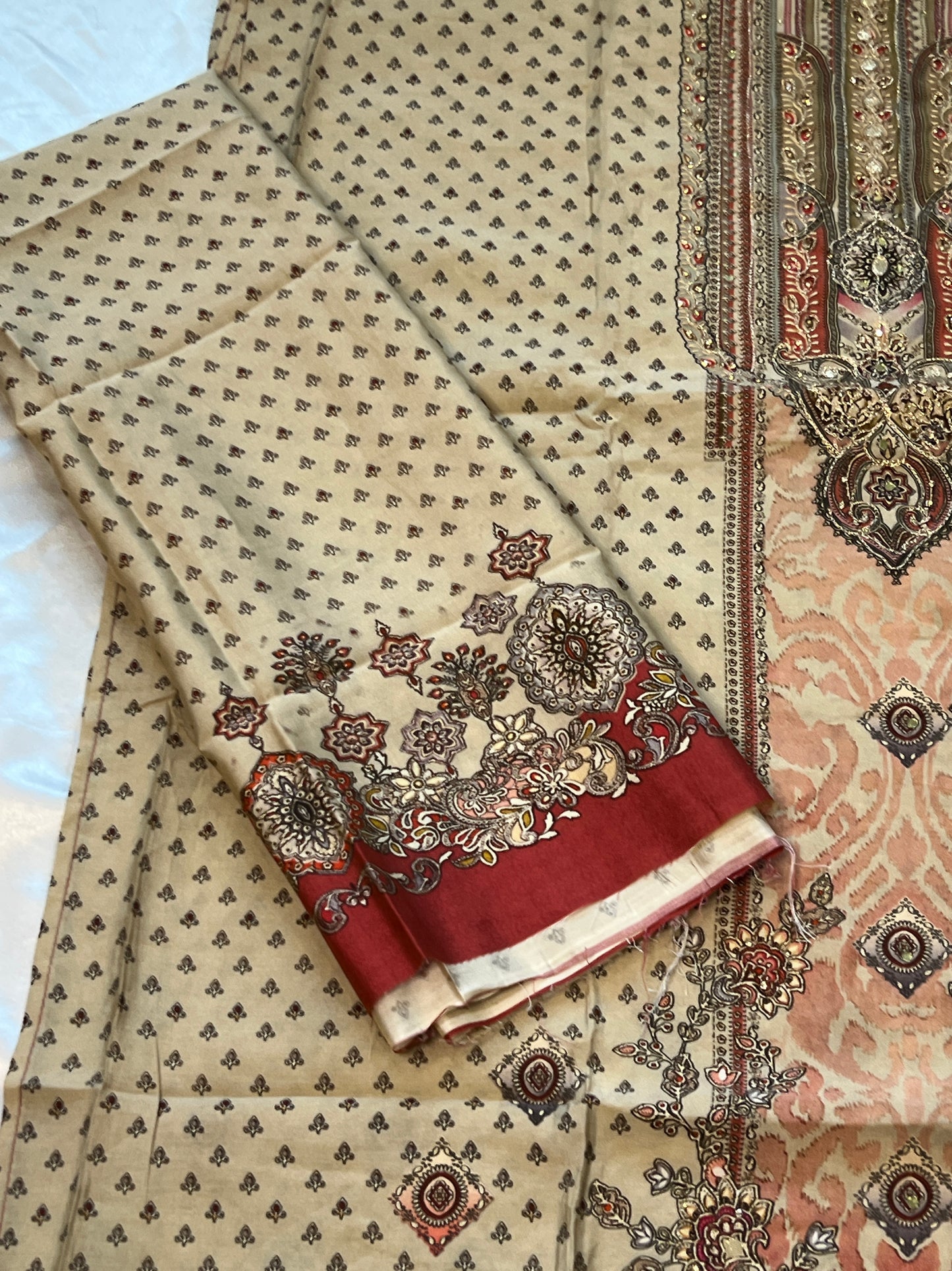 SAIRA MUSLIN HAND WORK EMBROIDERY SUIT 3 Q