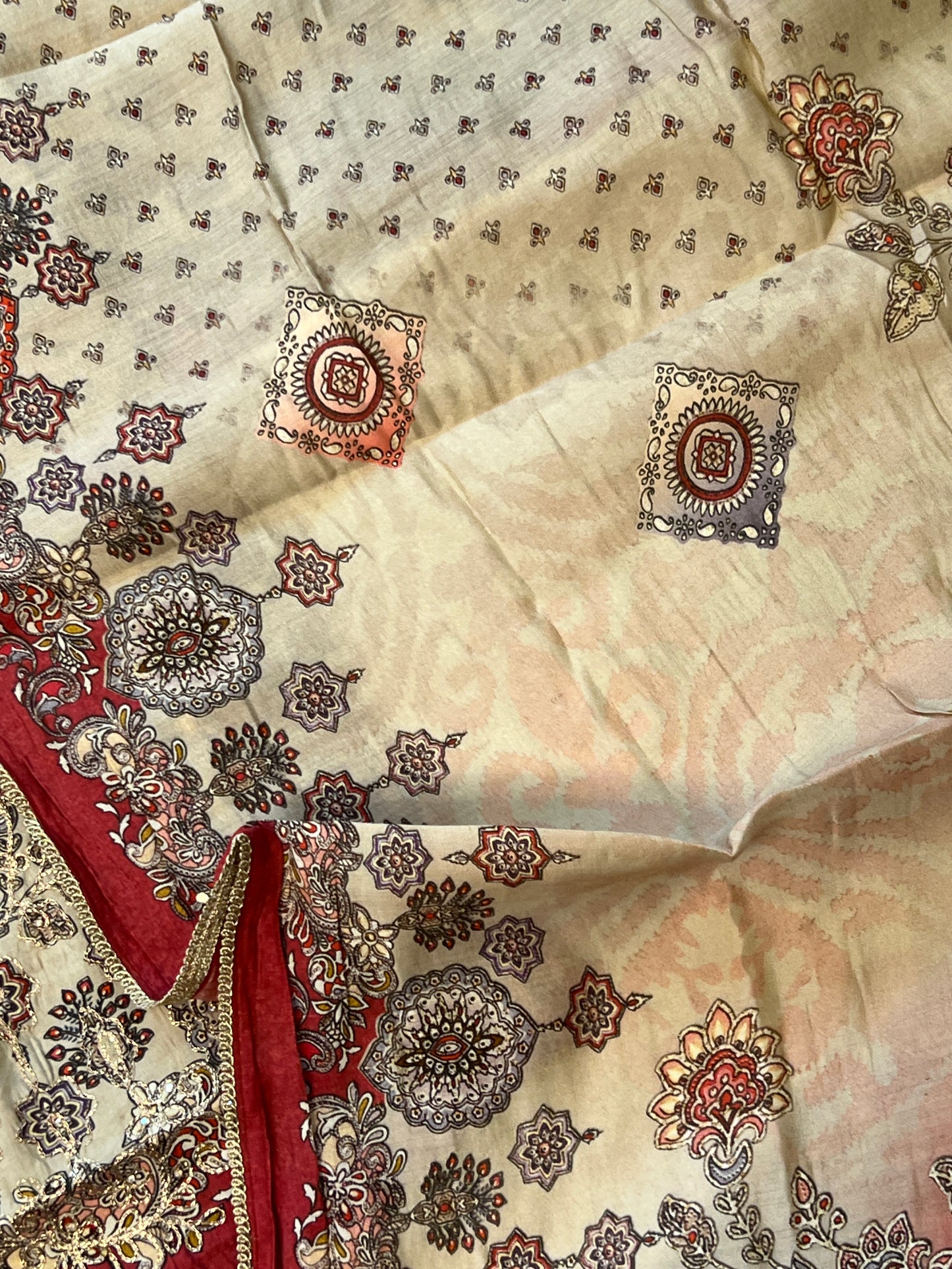 SAIRA MUSLIN HAND WORK EMBROIDERY SUIT 3 Q