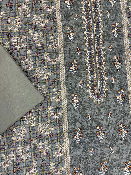 BINSAEED LAWN EMBROIDERY SUIT 4 Q