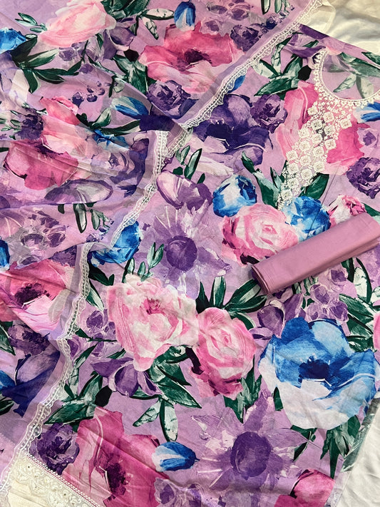 SABA PURPLE LAWN EMBROIDERY SUIT Q