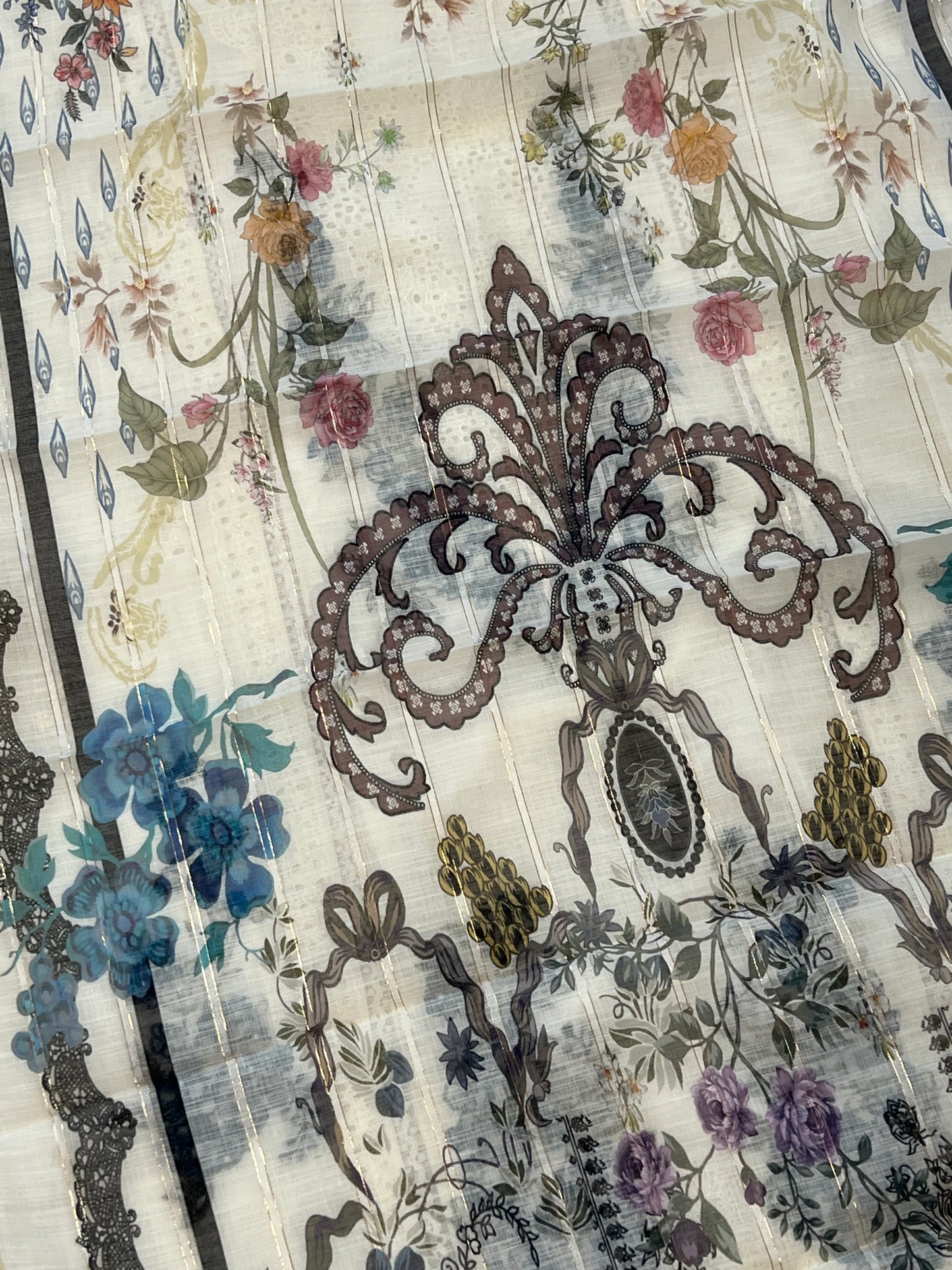 OFF WHITE HANIA LAWN COTTON EMBROIDERY SUIT 2003