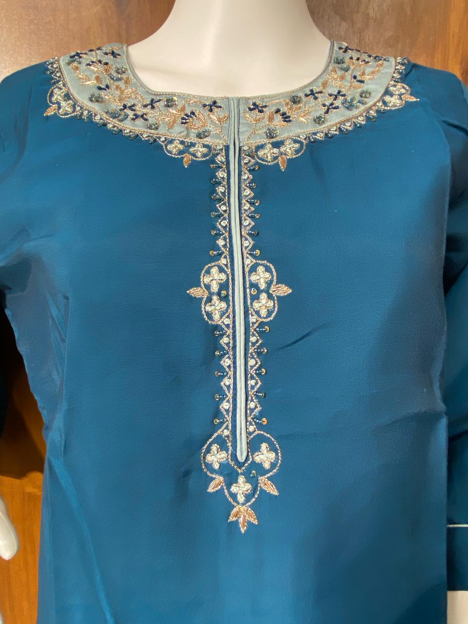BLUE ROMAN SILK READYMADE SUIT Q
