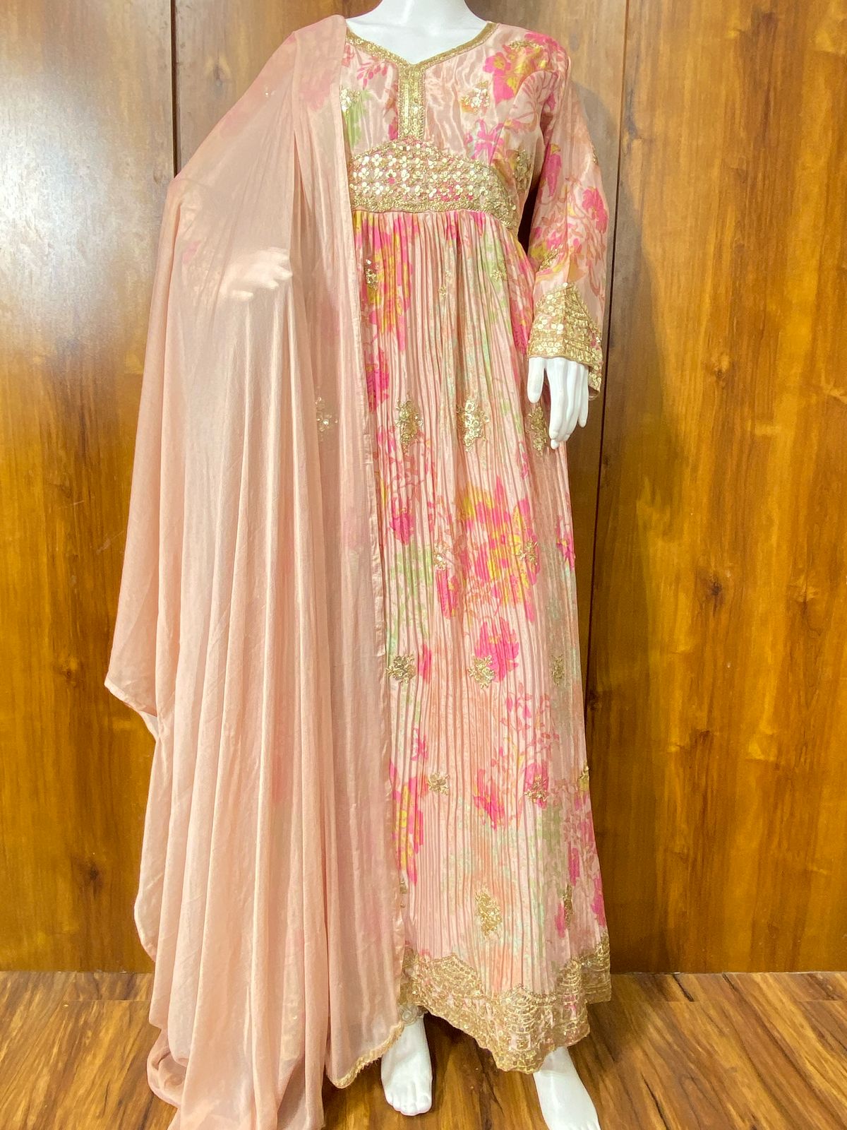 ALIA CUT EMROIDERY GOWN