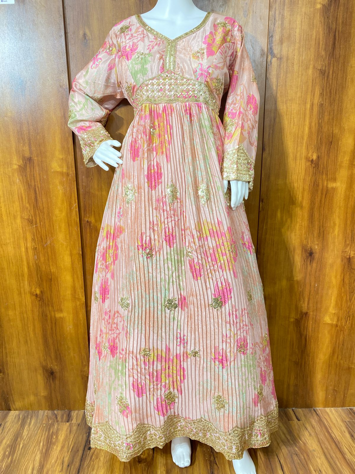ALIA CUT EMROIDERY GOWN