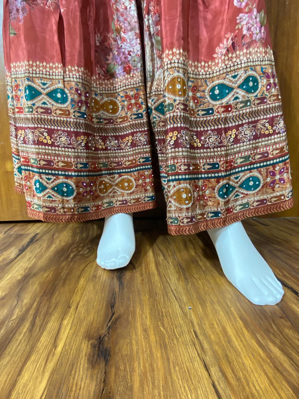 RAHI PURE CREPE GARARA SUIT 9142