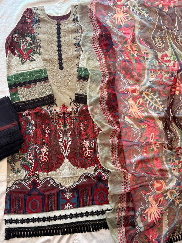 ZARA PATCH READYMADE SUIT 3