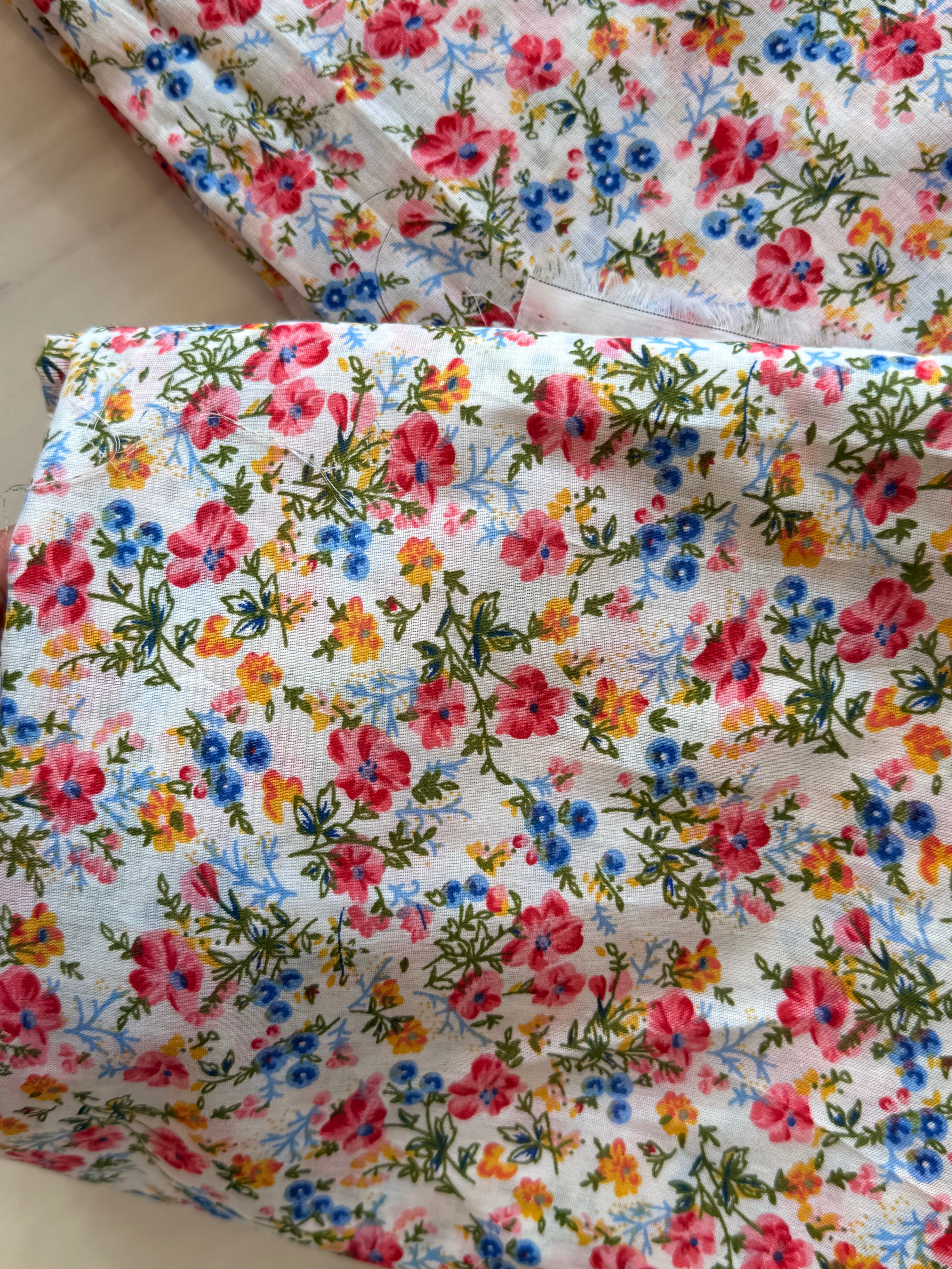 NIDA COTTON PRINTED UNSTITCHED SUIT