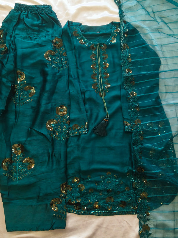 CHIFFON FARSHI SHALWAR SUIT 4