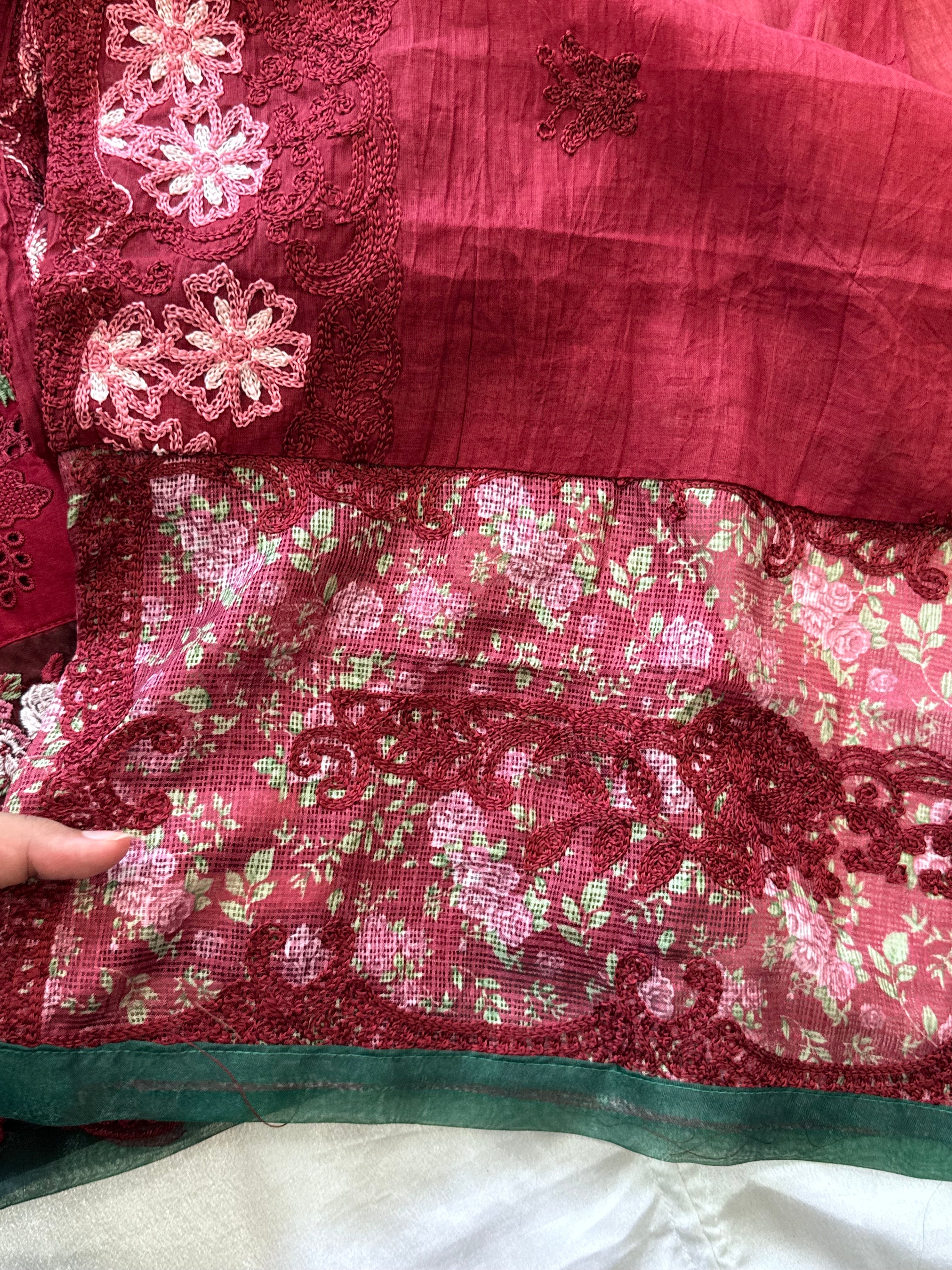 YUMNA MAROON READYMADE SUIT