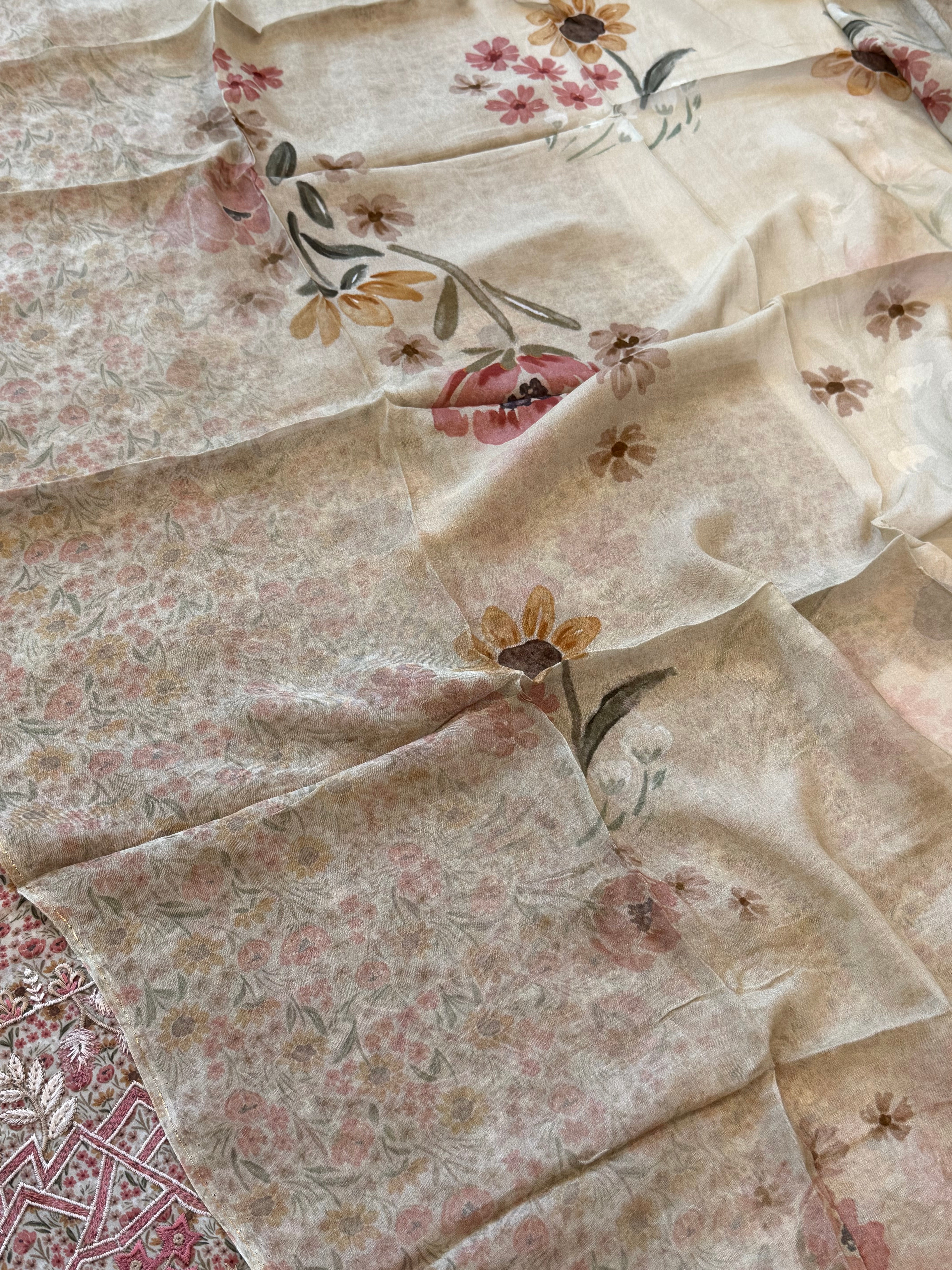 MAKHMAL PURE CREPE EMBROIDERY SUIT
