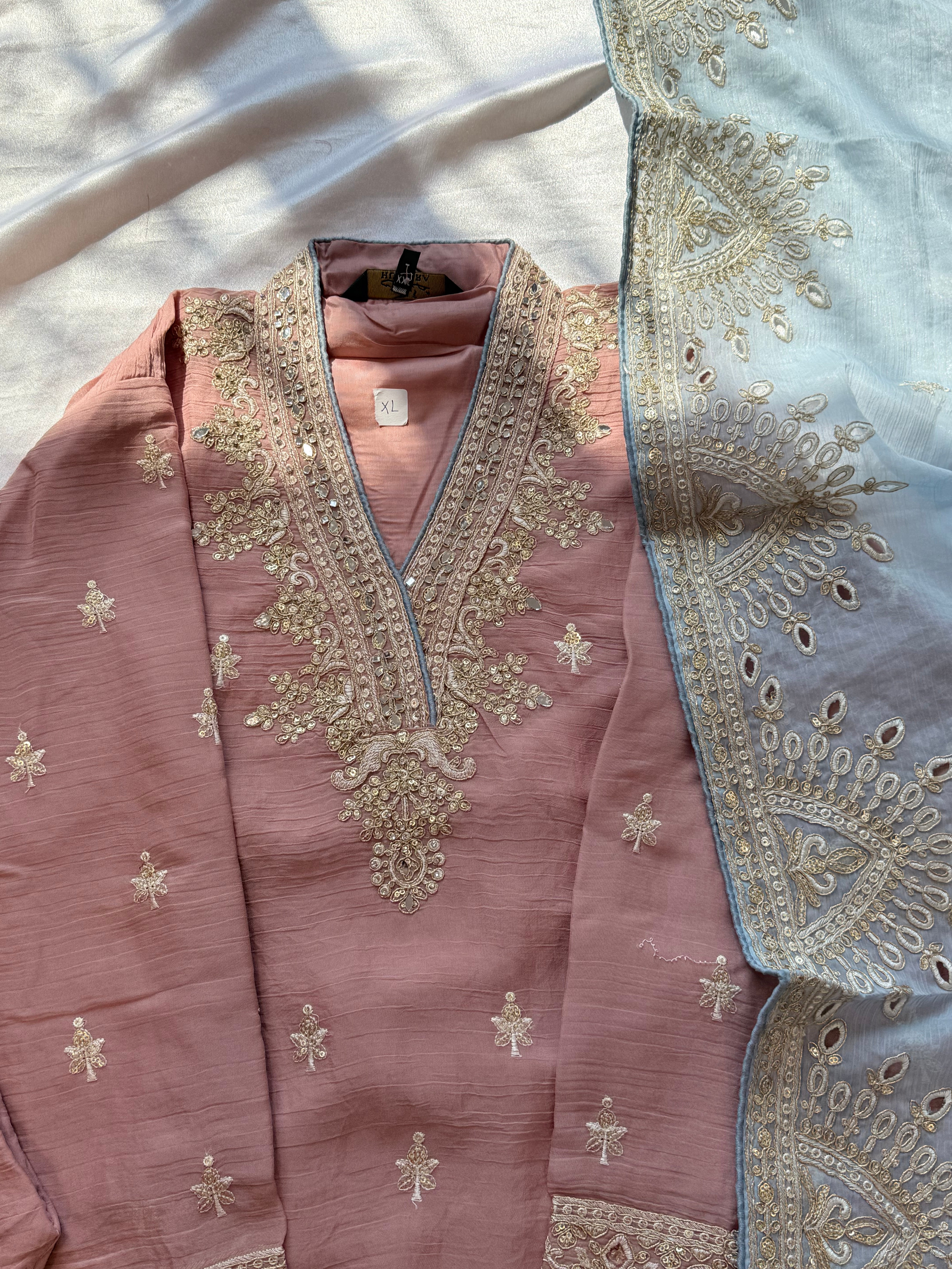 RUHINA CHIFFON READYMADE EMBROIDERY SUIT 1 Q