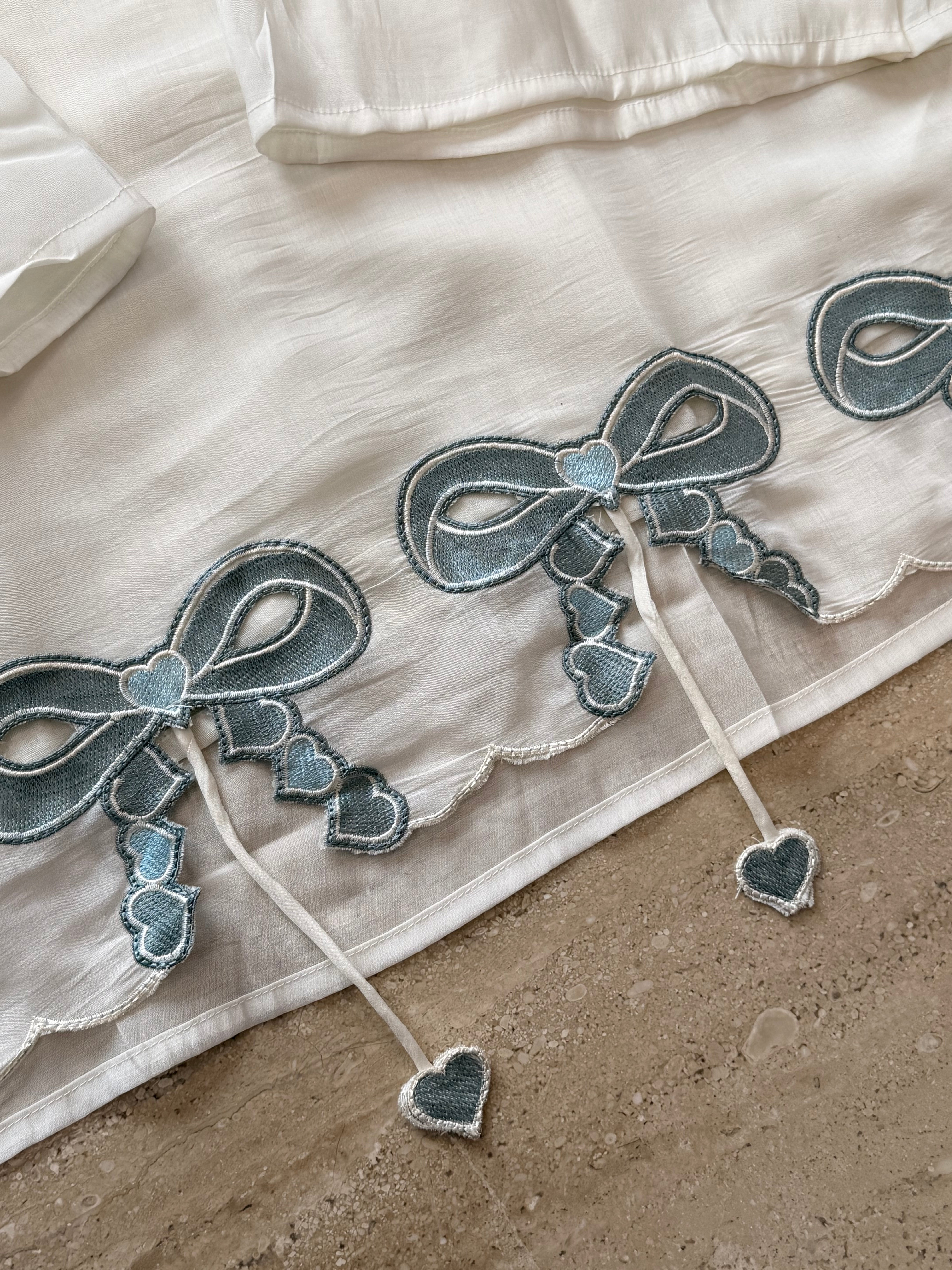 BOW EMBROIDERED CO-ORD SET 2