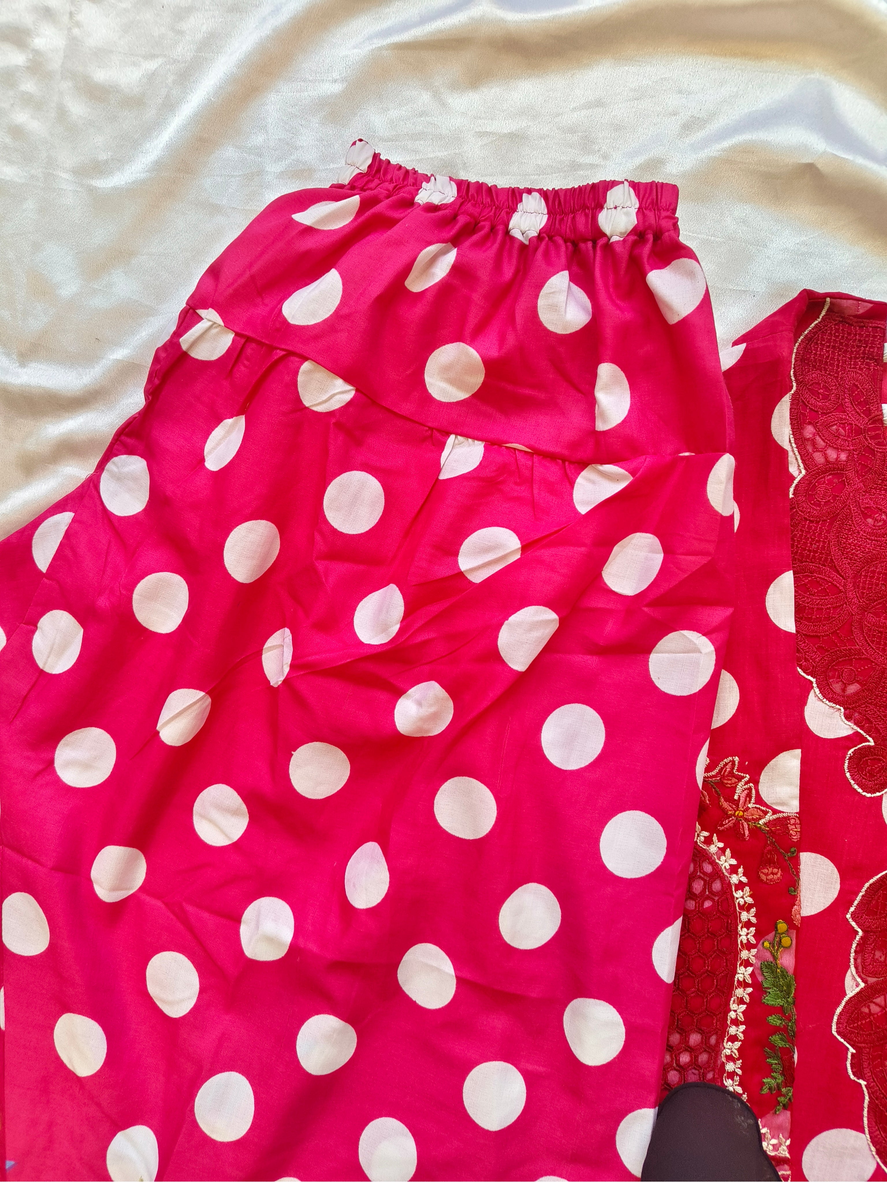 POLKA DOT PATCH FARSHI SHALWAR SUIT 5
